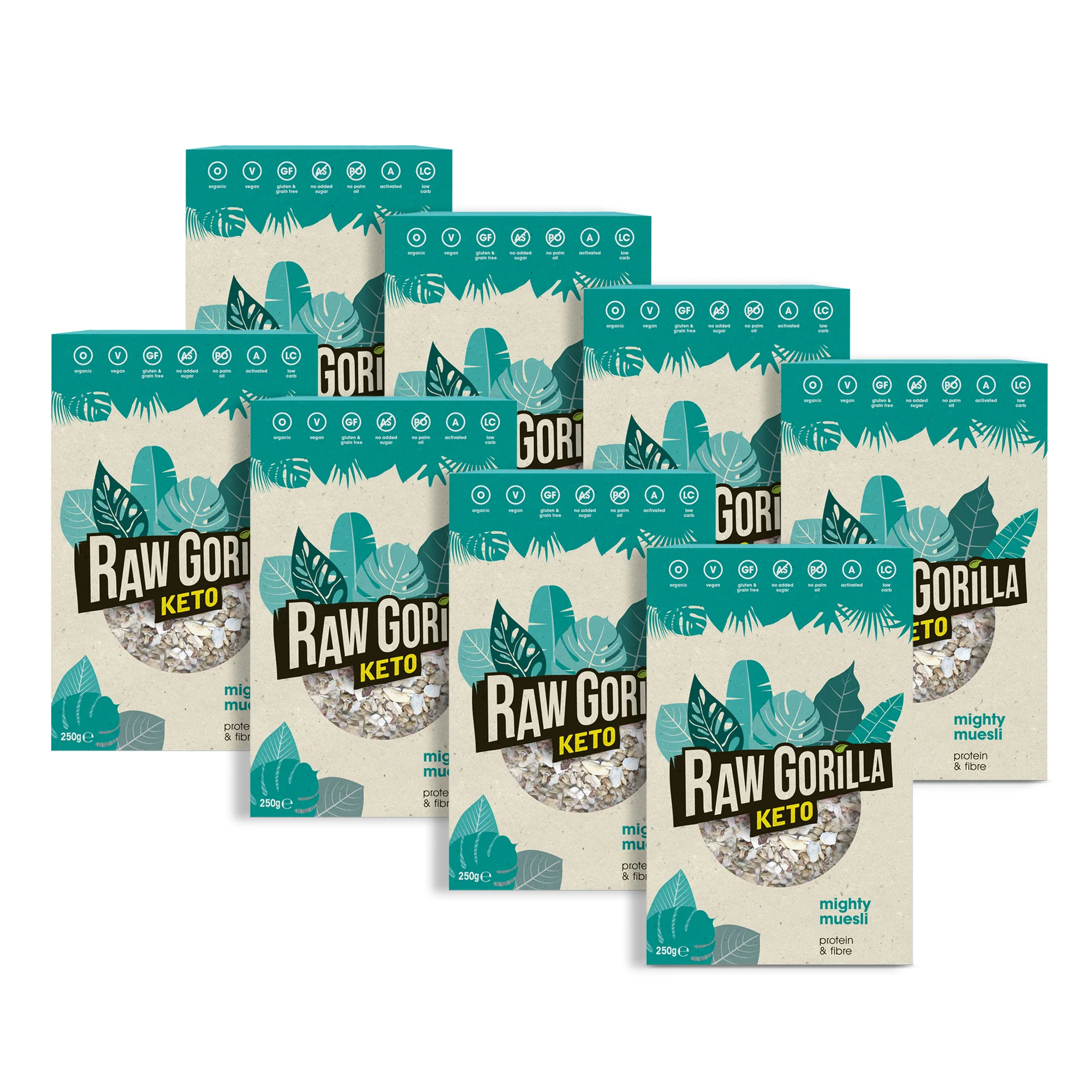 Organic Mighty Muesli Keto - - Raw Gorilla 8 pack