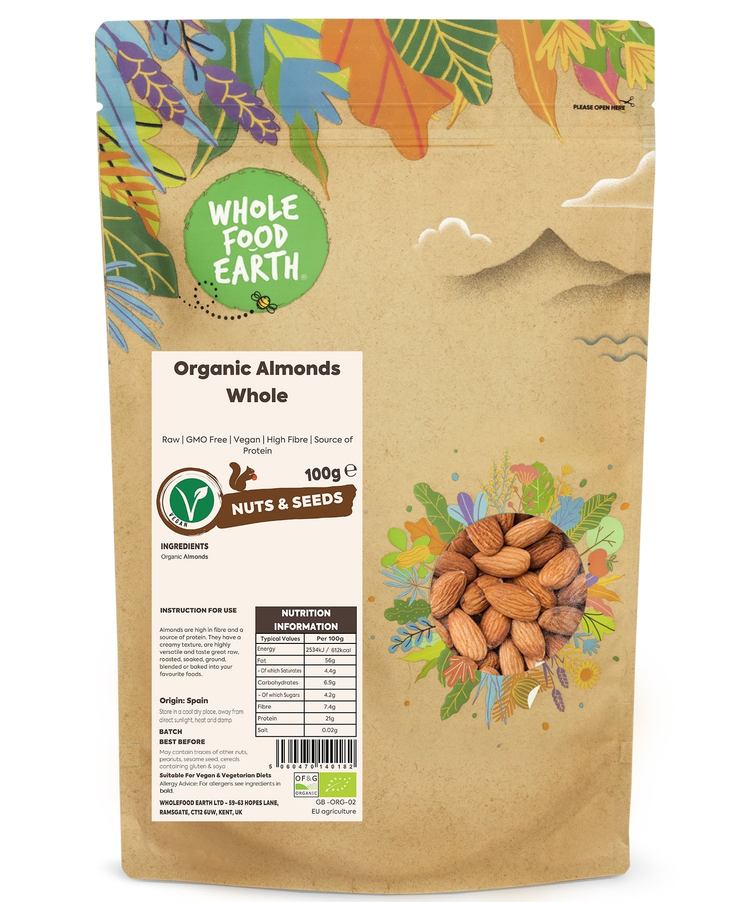 Organic Almonds Whole