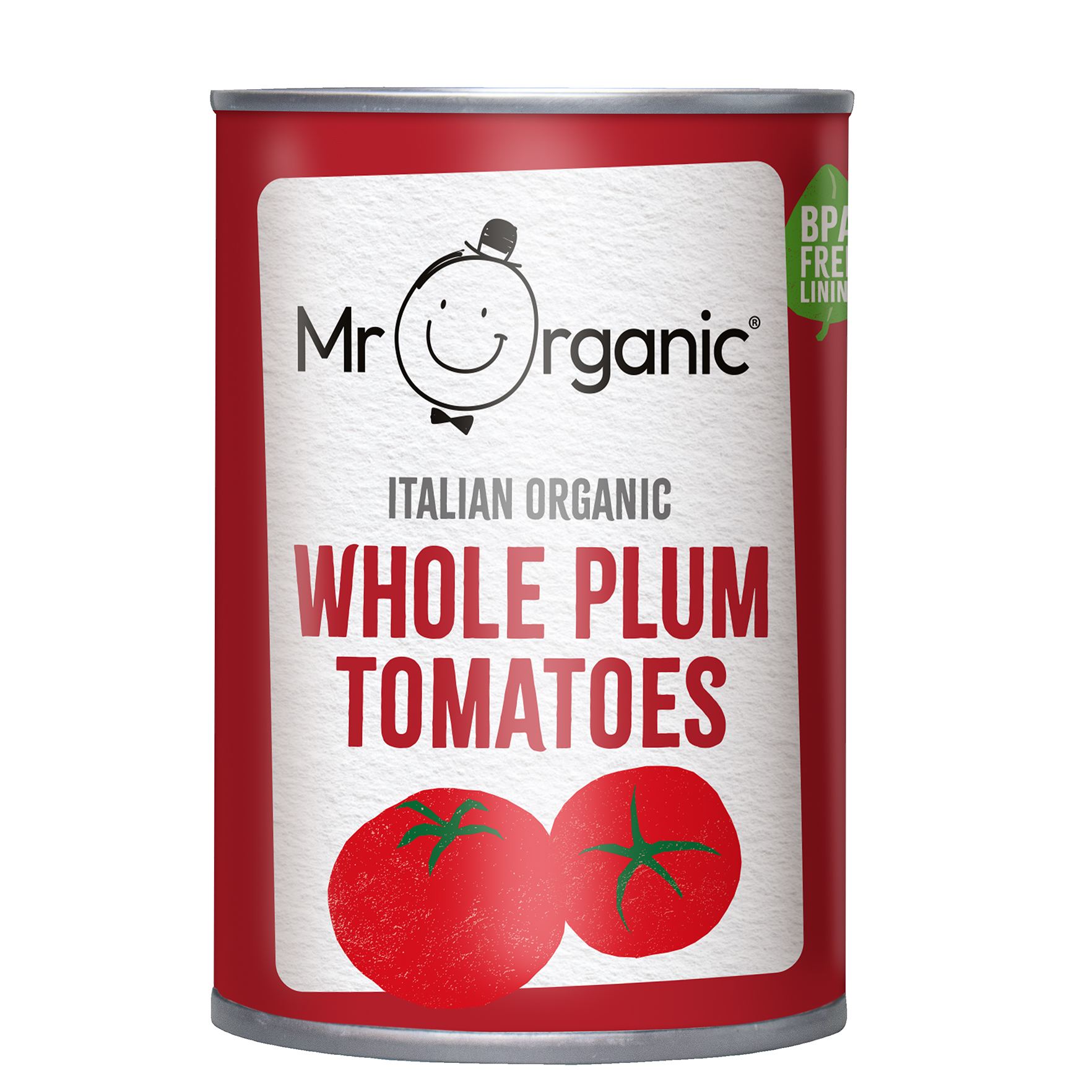 Mr Organic Italian Whole Peeled Plum Tomatoes