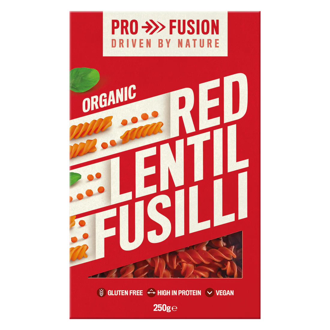 Organic Red Lentil Fusilli - 250g - Profusion