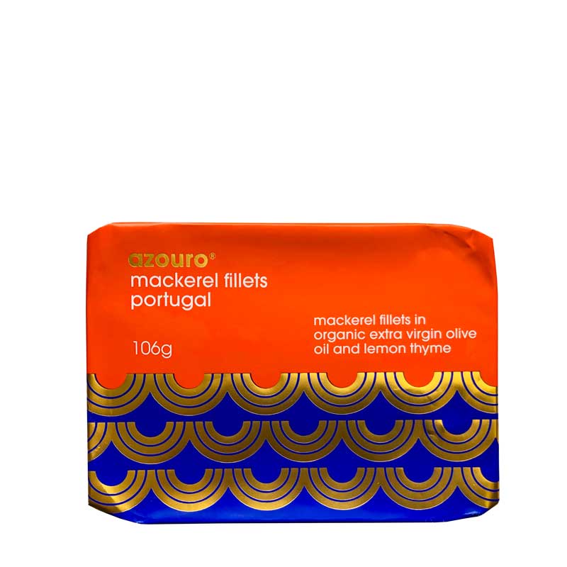 Azouro Mackerel Fillets 106g – Lemon Thyme – Organic Oil