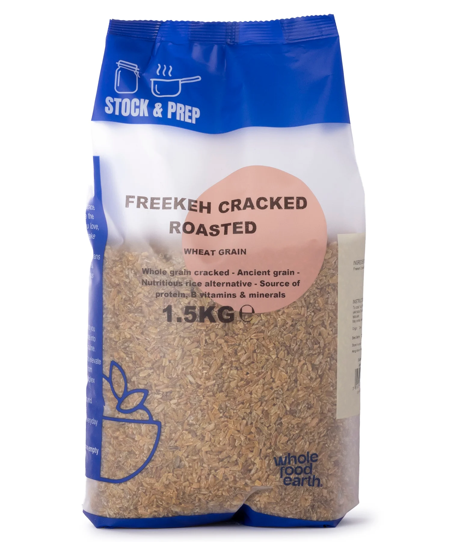 Freekeh Cracked Roasted Wheat Grain - Stock & Prep - 1.