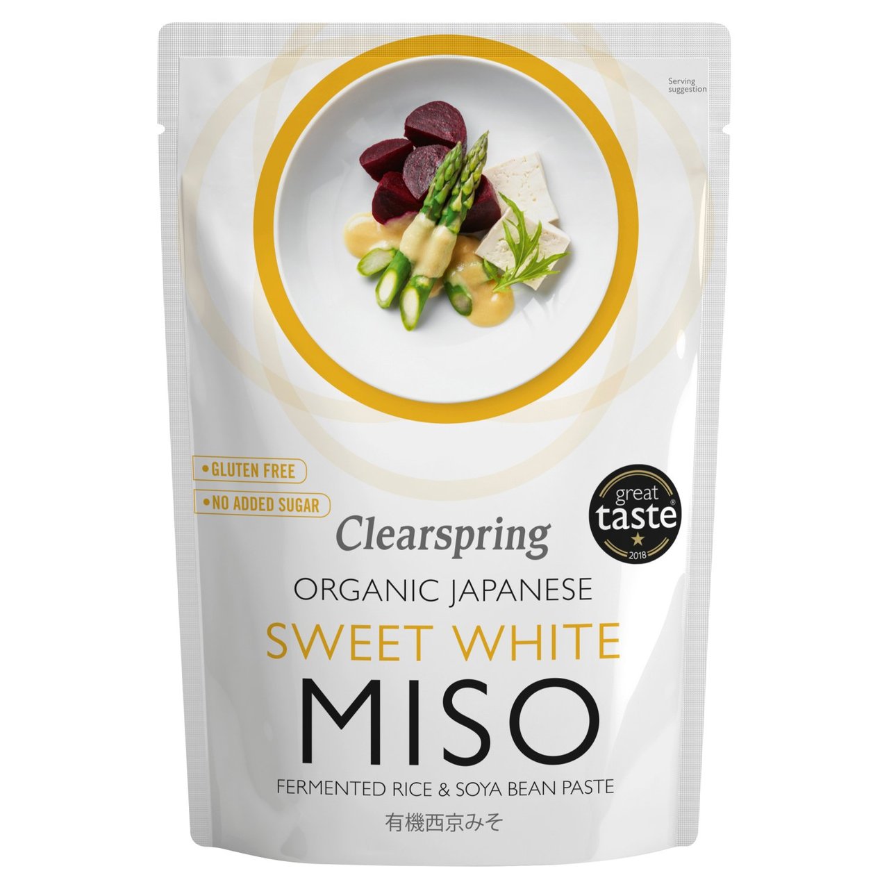 Organic Japanese Sweet White Miso Paste - 250g - Clearspring