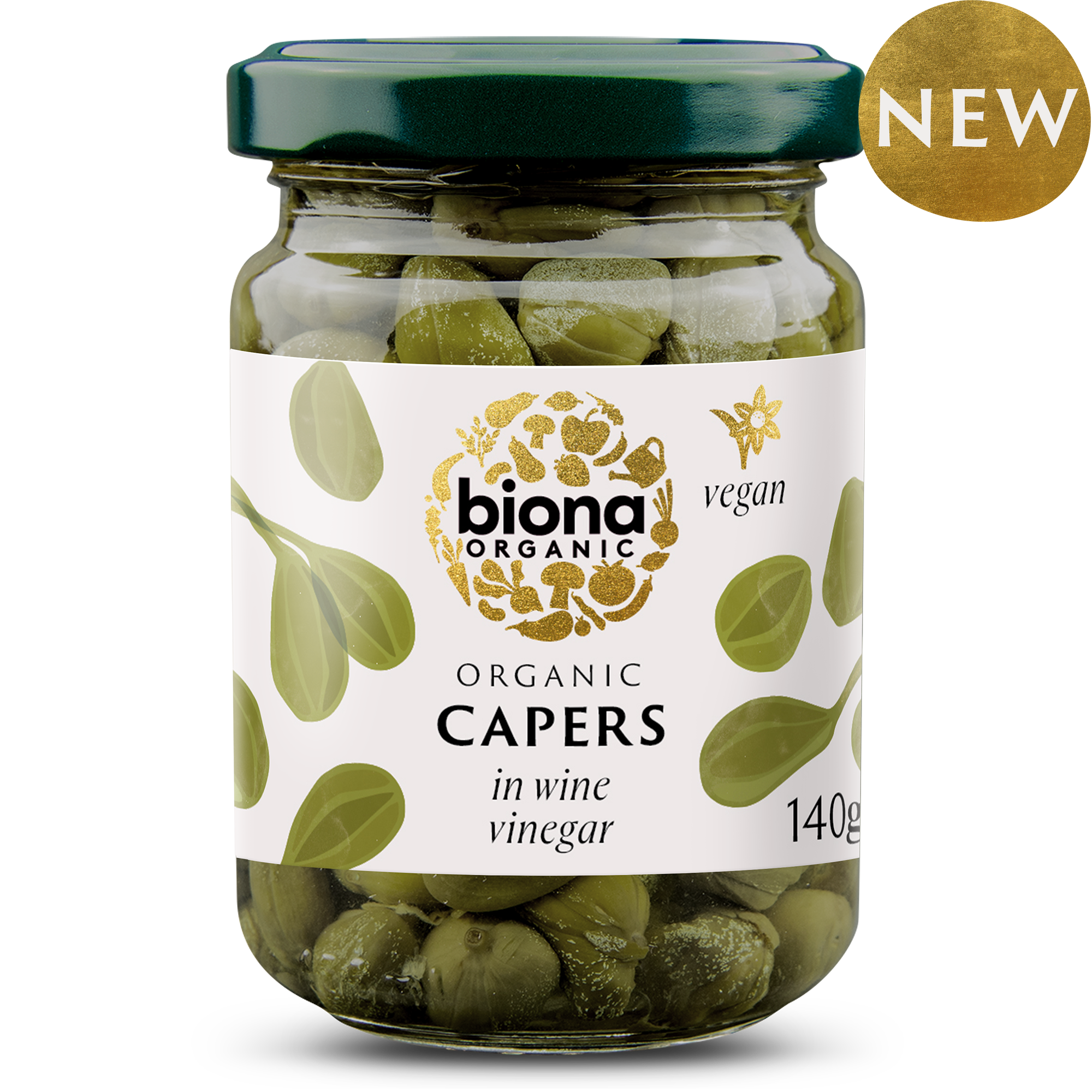 Organic Capers in wine vinegar - 140g - Biona