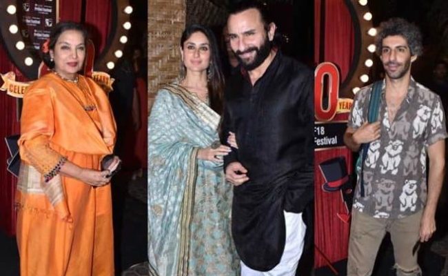 Kareena Kapoor, Saif Ali Khan and Shabana Azmi attend Prithvi Theatre‘s 40th anniversary bash