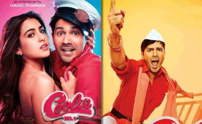 Coolie No. 1 posters starring Varun Dhawan & Sara Ali Khan is out