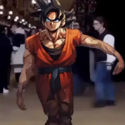 stickers_Goku_bailando_Random😜