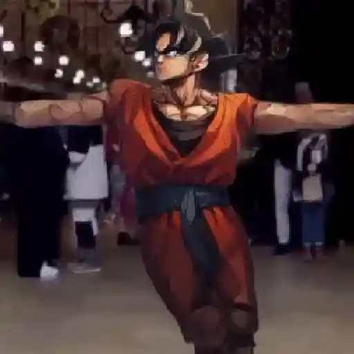 stickers_Goku_bailando_Random😜