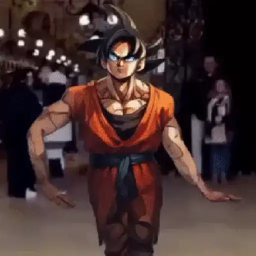stickers_Goku_bailando_Random😜