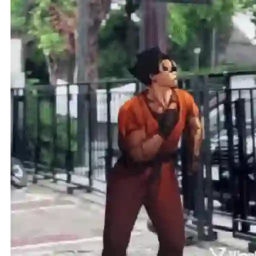stickers_Goku_bailando_Random😜