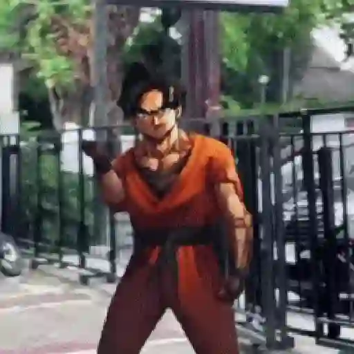 stickers_Goku_bailando_Random😜