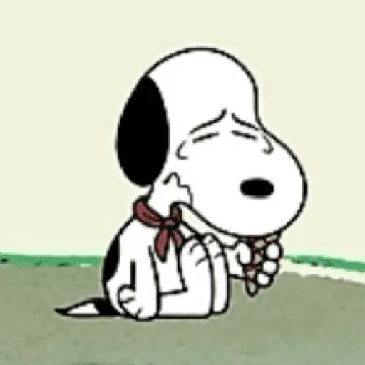 stickers_snoopy_😔