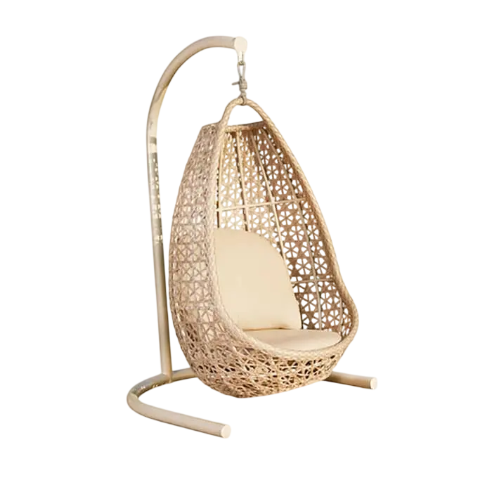 Journey hanging chair with stand, Seashell FLAT-FLAT 7 mm