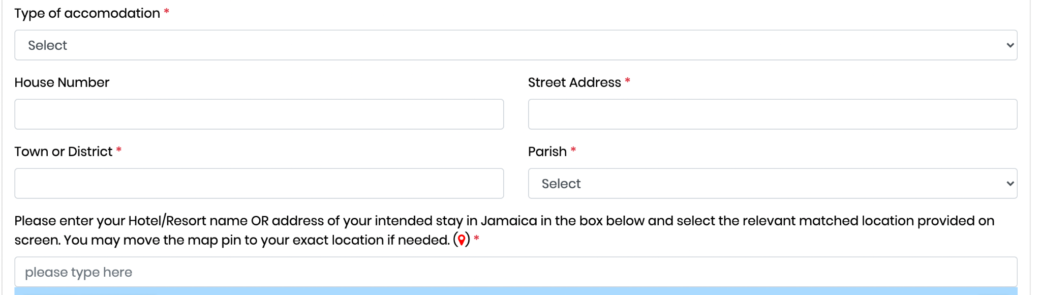 authorization form to travel to jamaica