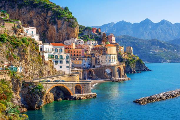 Atrani town on Amalfi coast, Sorrento