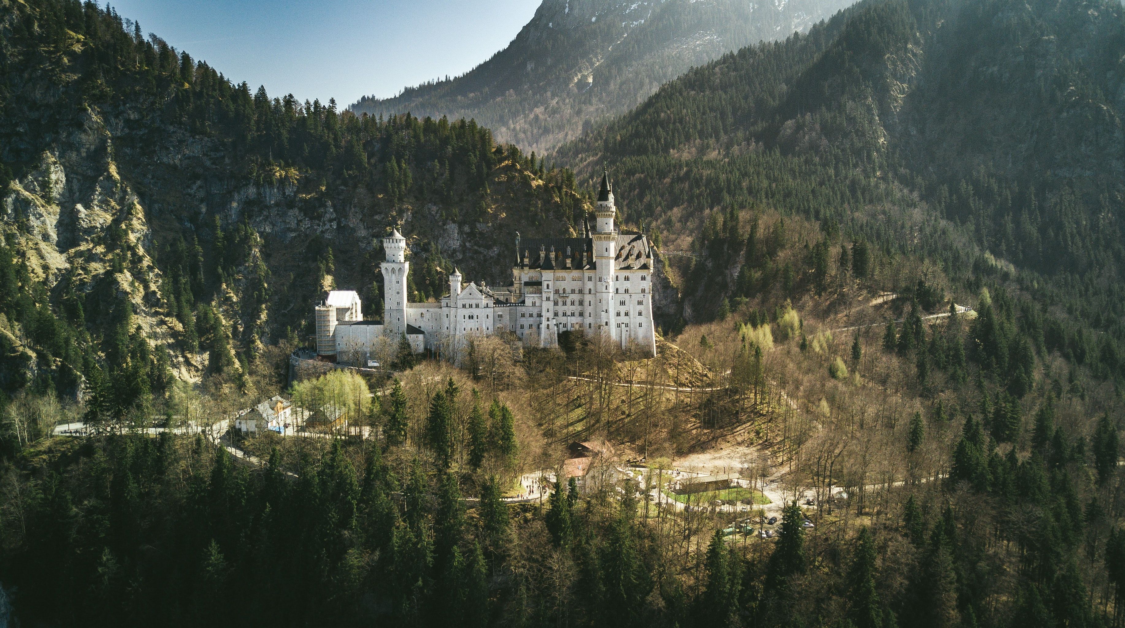 White Castle in green German landscape