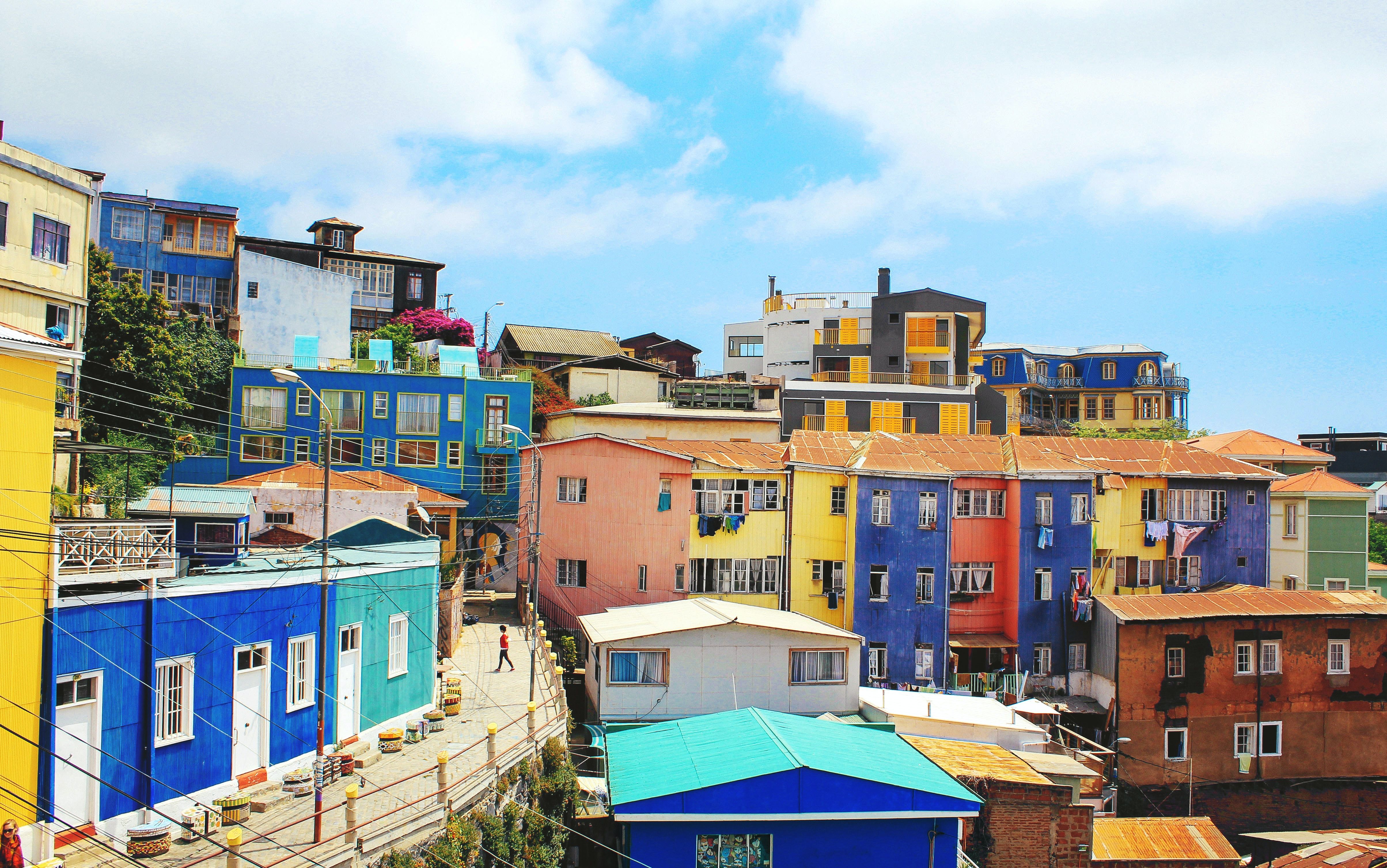 colourful buildings in chile during daytime