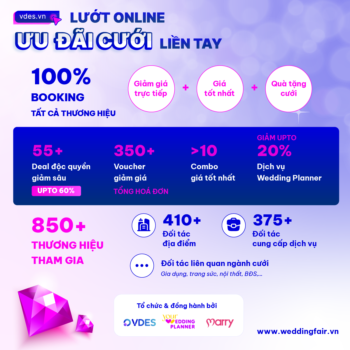 Wedding Fair Online 2023 - Lướt Online, Ưu Đãi Cưới Liền Tay