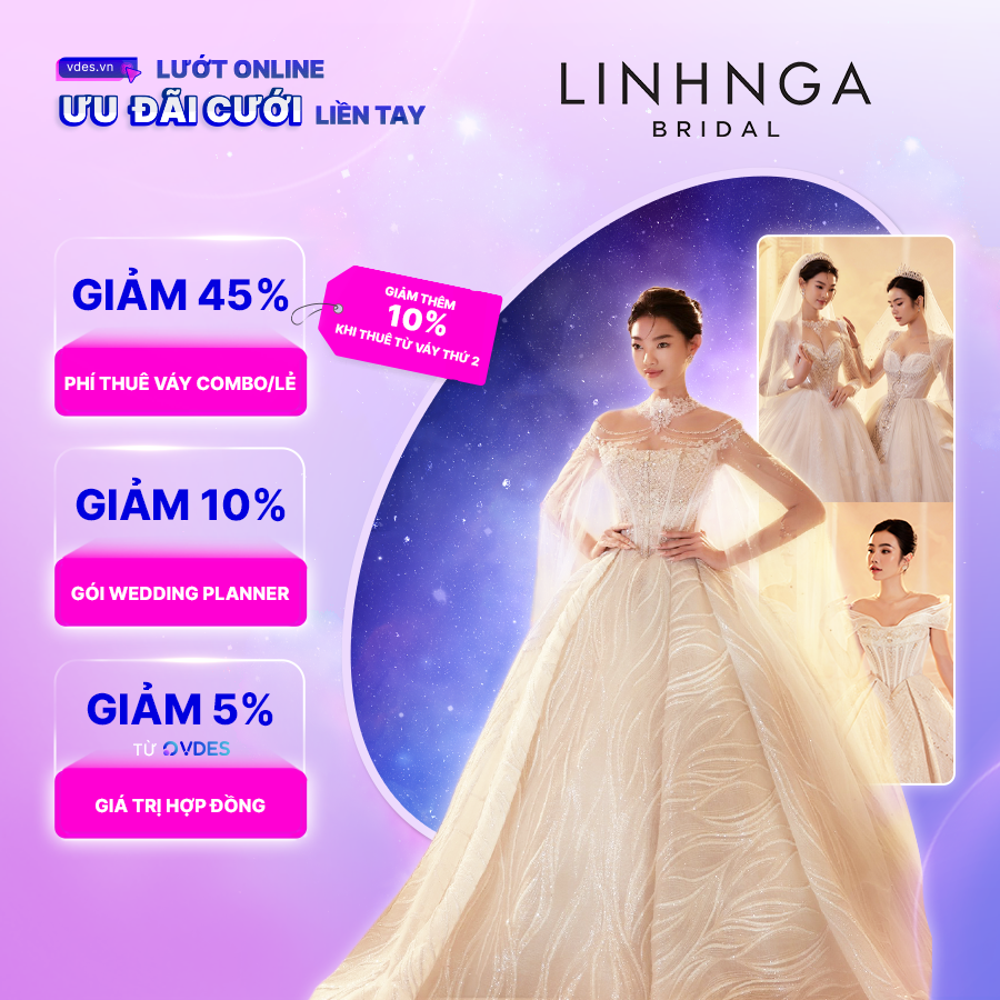 Linh Nga Bridal - Thương hiệu váy cưới cao cấp đính kết thủ công hàng đầu Việt Nam