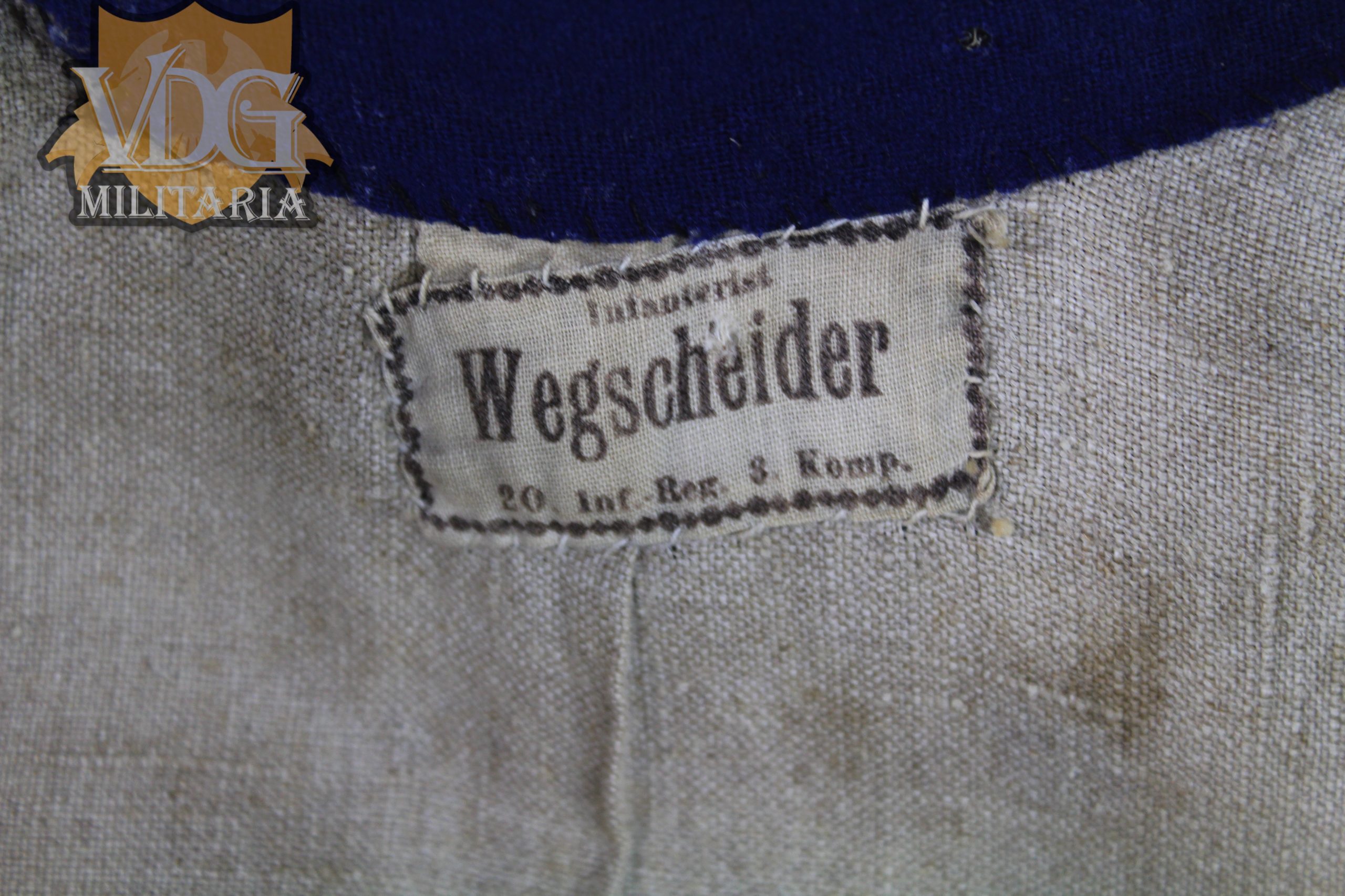 WW1 German 20th Infantry Regiment, 3rd Company Waffenrock-Named "Wegschieder" - Image 15