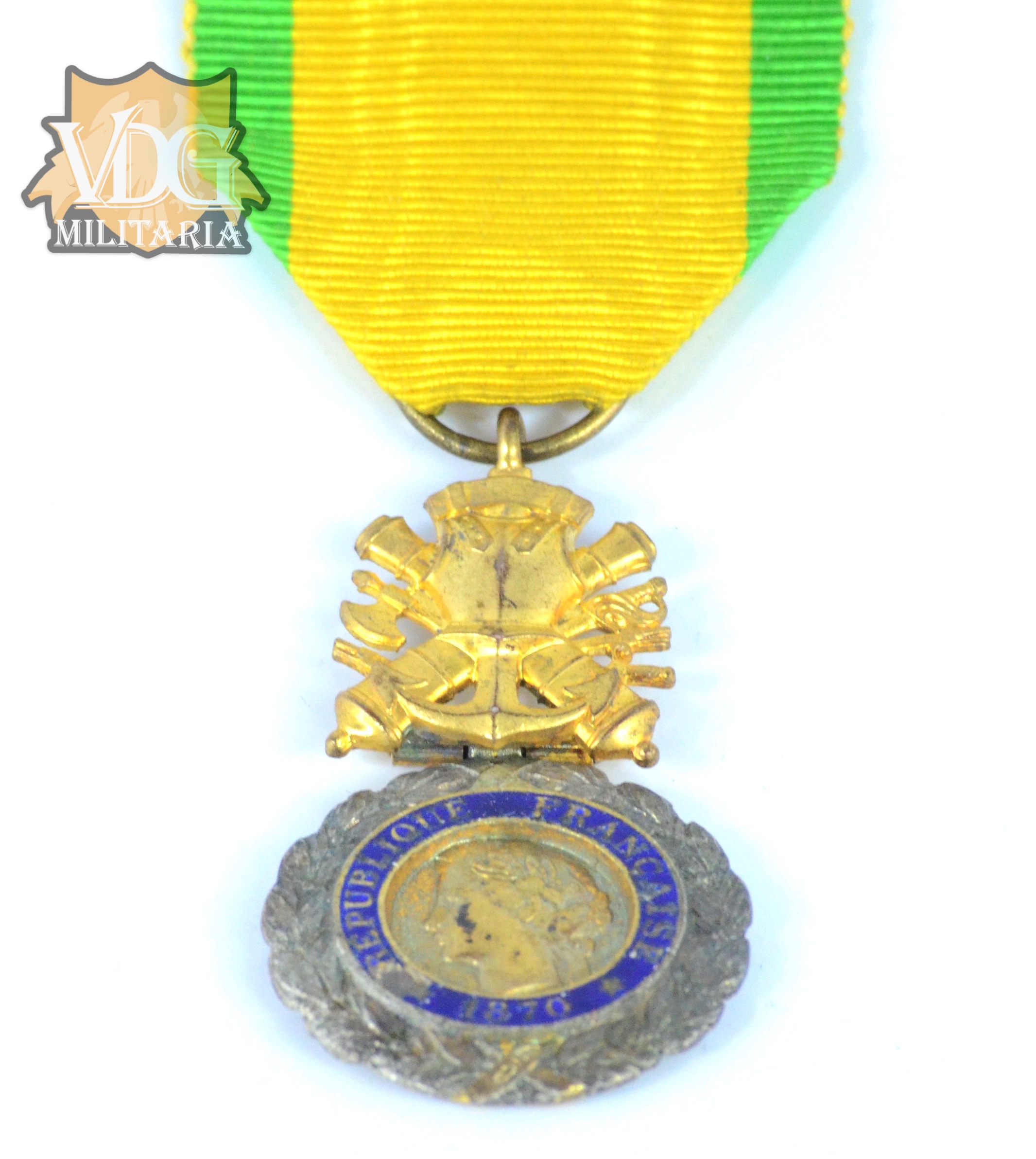 French Médaille Militaire for Valor and Long Service Medal– Third Republic Issue