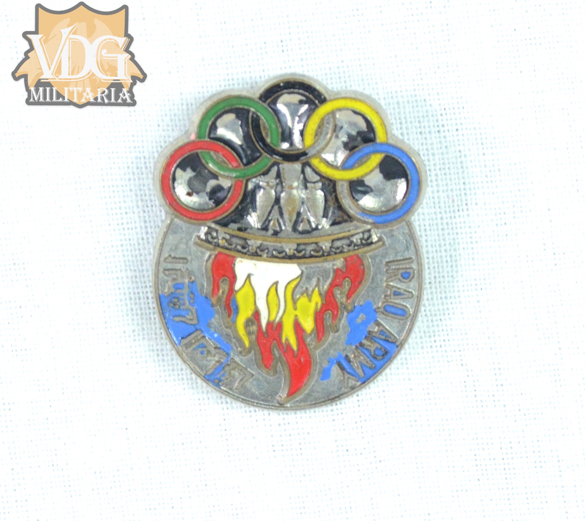 Saddam Era Iraqi Army Olympic Sports Committee Participation Pin