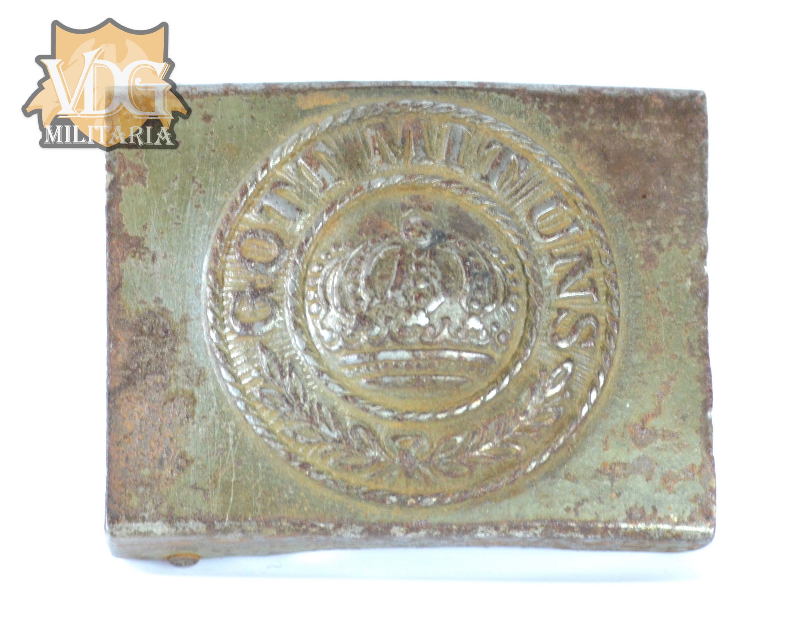 WW1 German Prussian Feldgrau Steel Belt Buckle