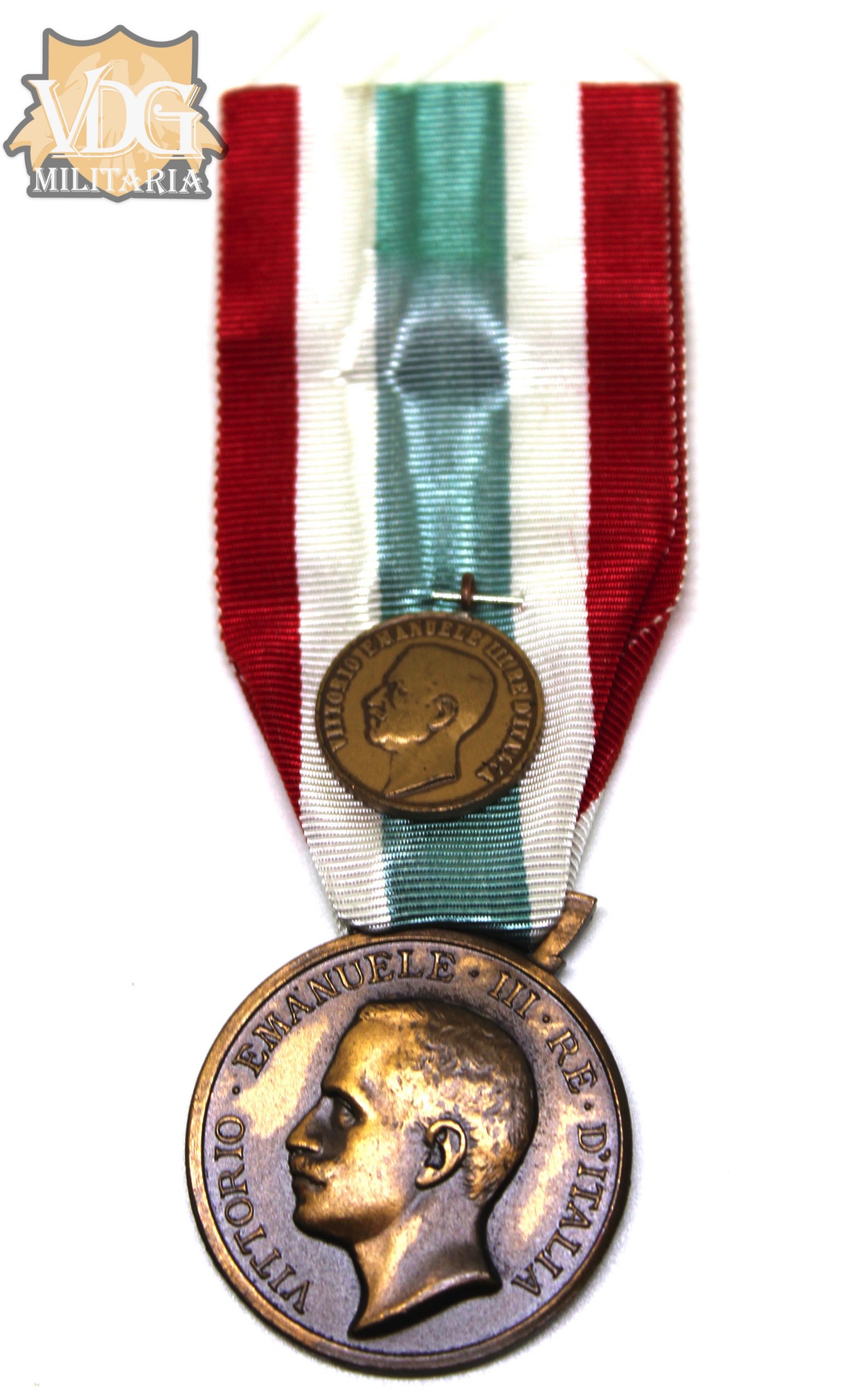 Pre WW2 Era Italian Medal for the Unification of Italy & Mini Medal 1848-1922