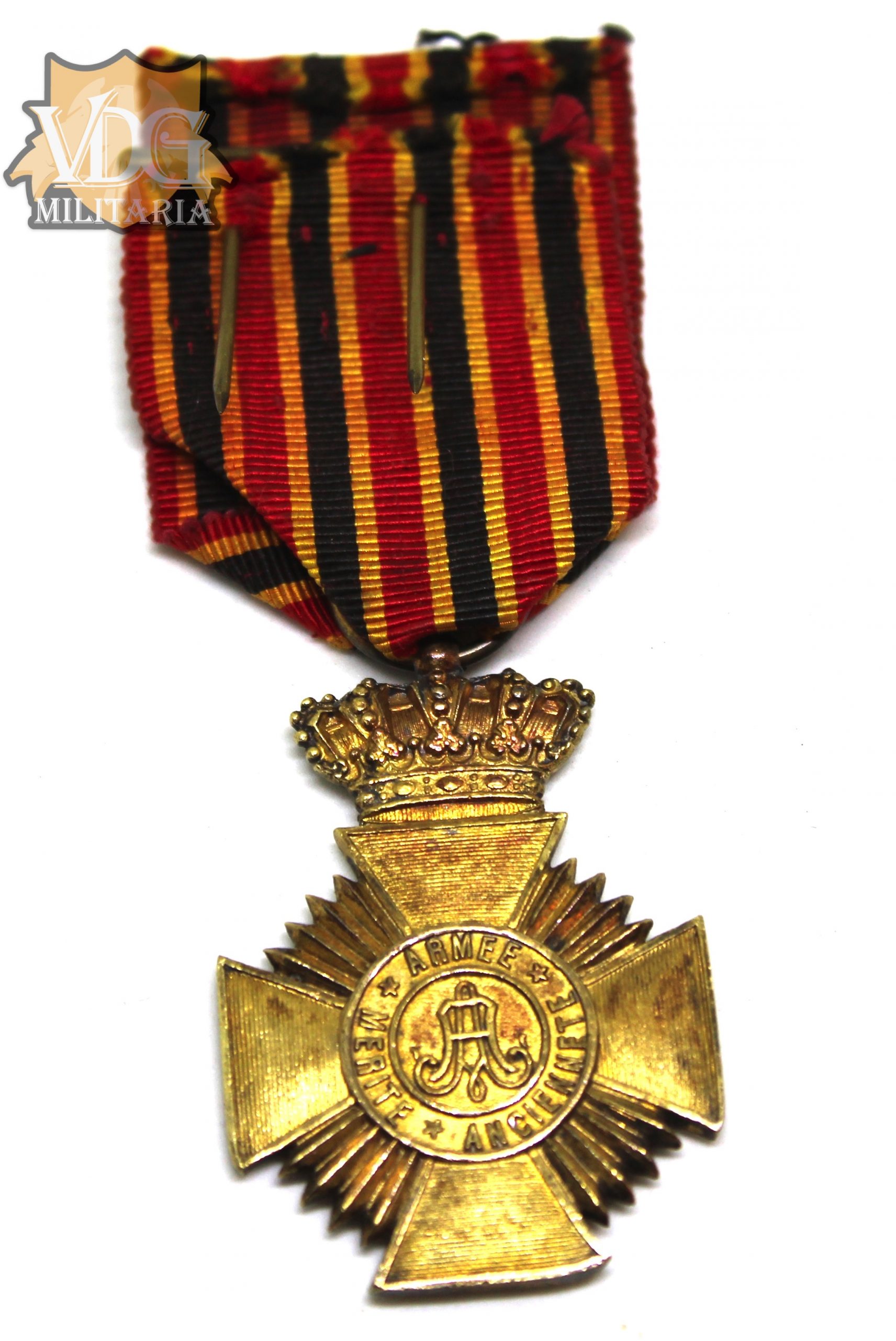 Kingdom of Belgium Military Decoration (Long Service Medal) Medal Pre 1952 - Image 4
