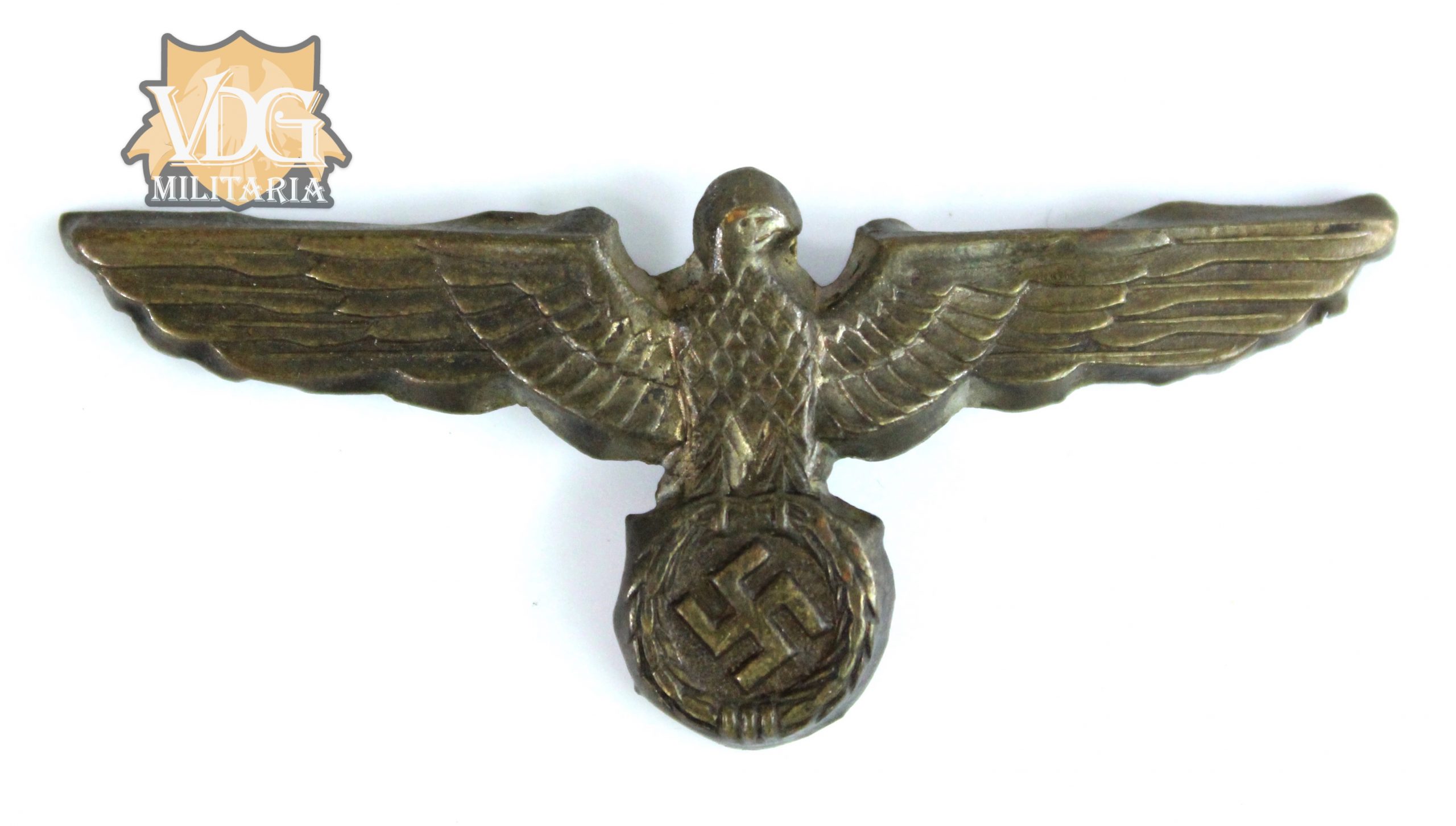 WW2 German Early Heer Metal Visor Eagle