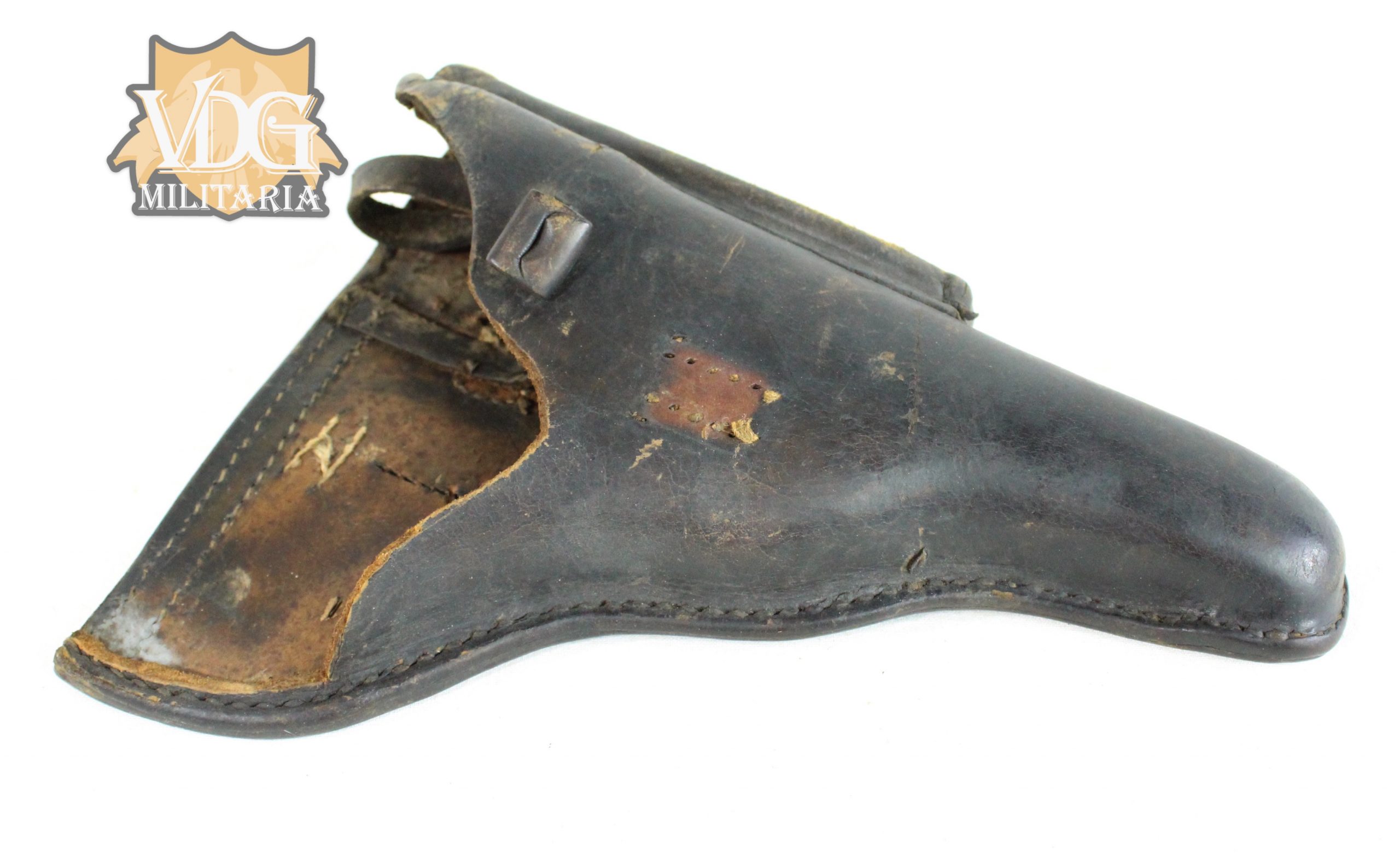 WW1 German Luger P08 Holster Black Leather 1918 Sanitäts-Staffel 298 Marked