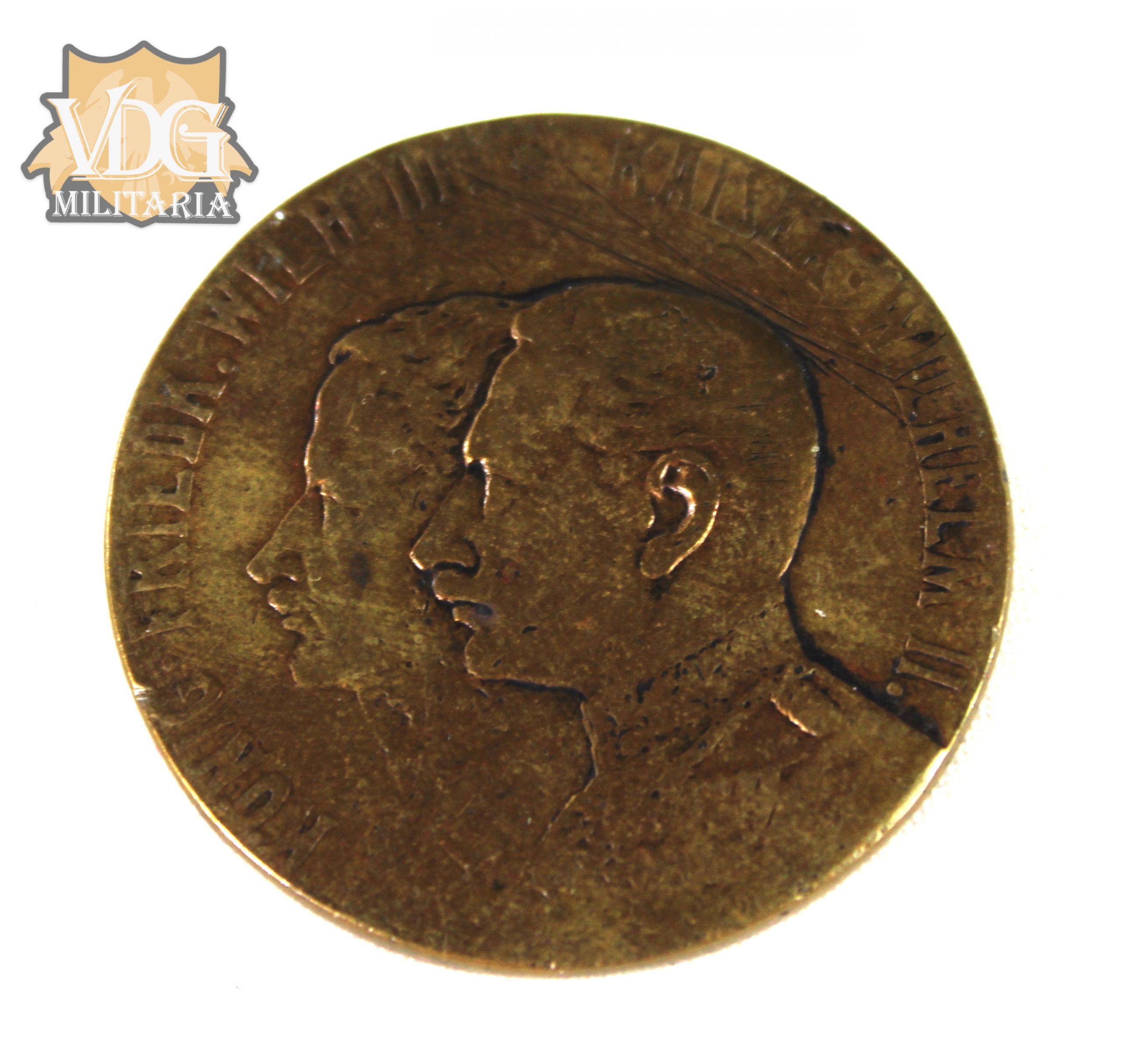 WW1 Era Prussian 100th Anniversary of the Napoleonic Wars Medal 1813-1913 3rd Infantry Regiment “von Courbière” Medal Coin - Image 2