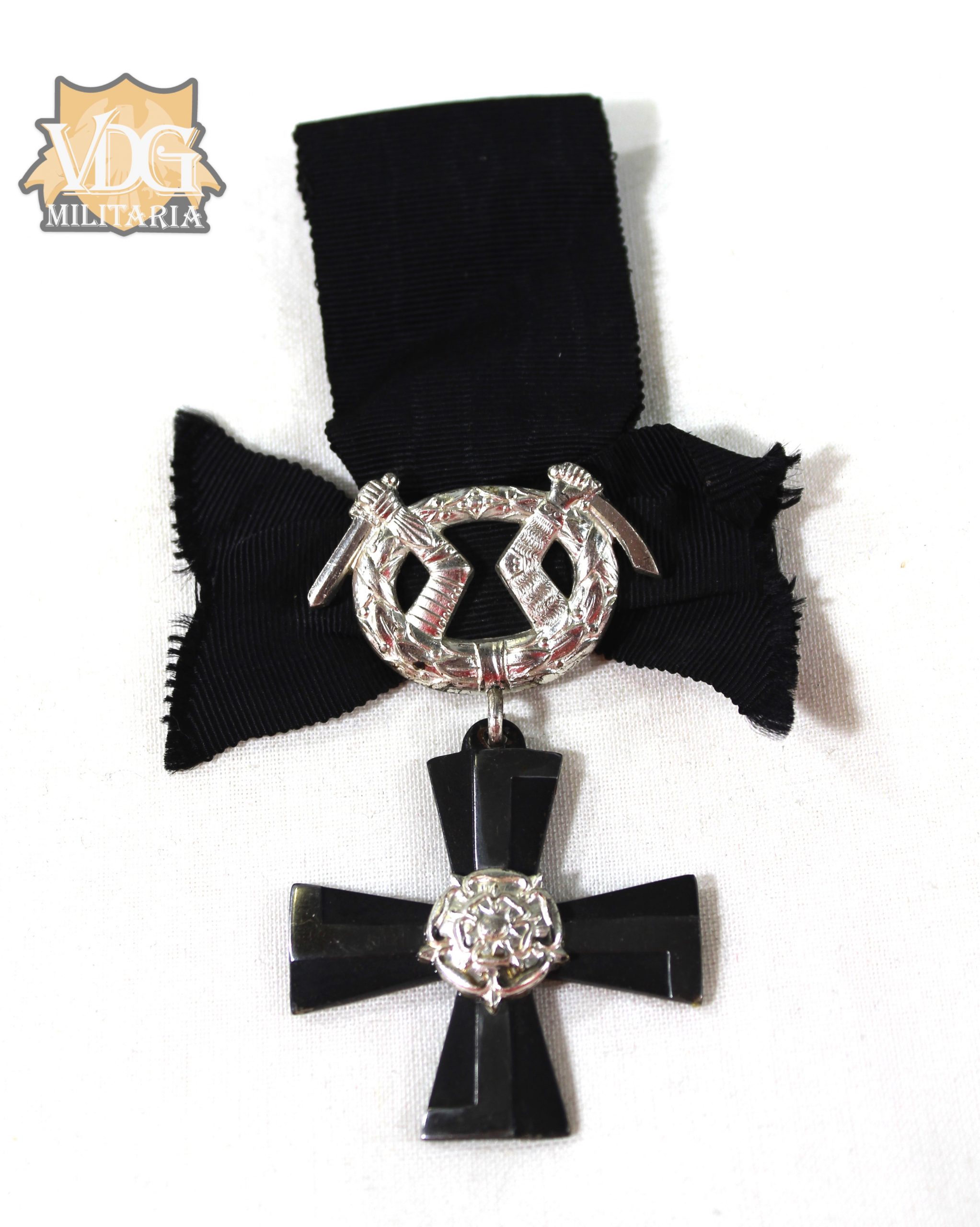 WW2 Finnish 1941 Mourning Cross of Liberty (Sururisti 1941 / Vapaudenristi mustalla nauhalla)