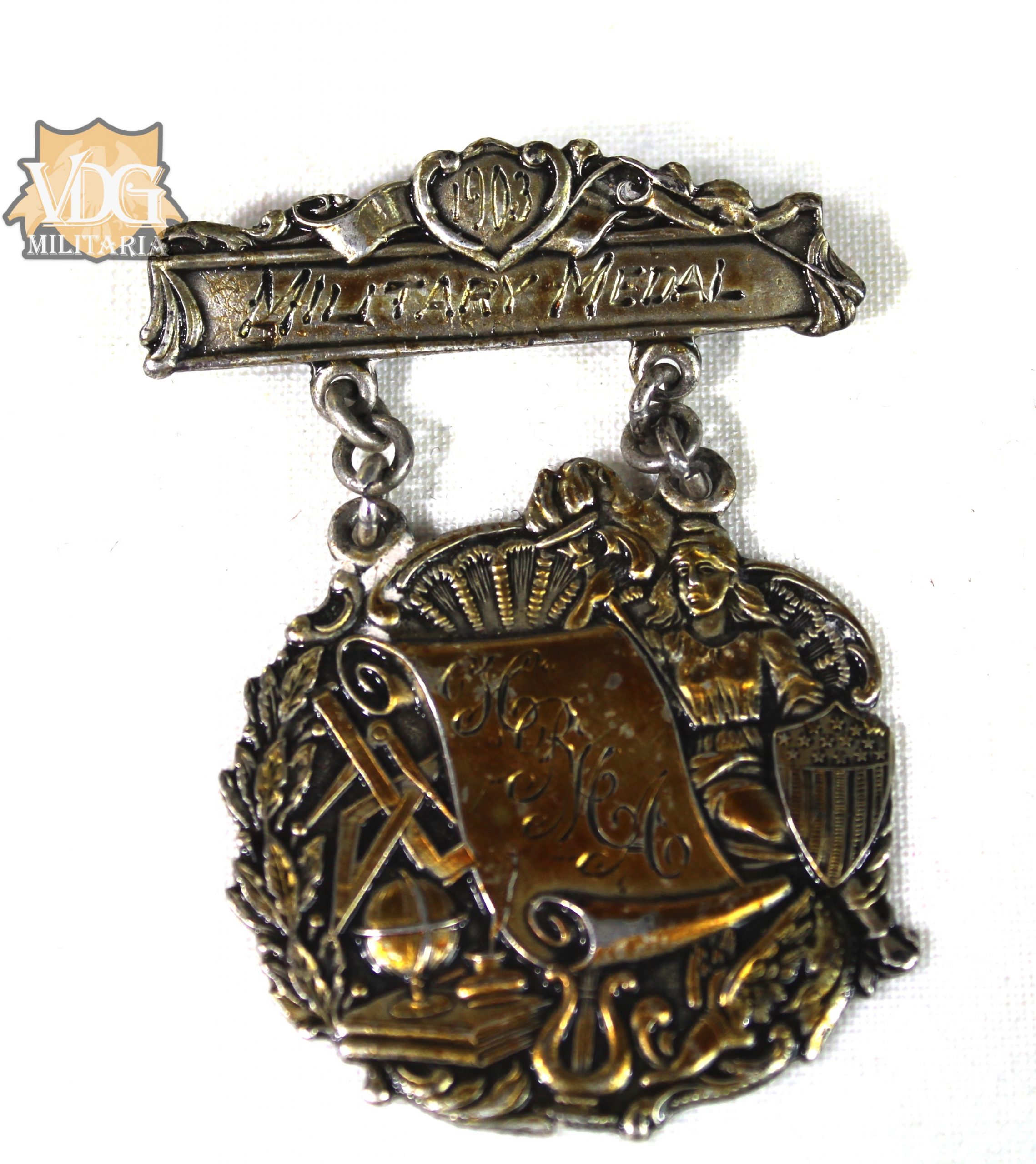 1903 US Military Medal 2nd Prize-Sterling