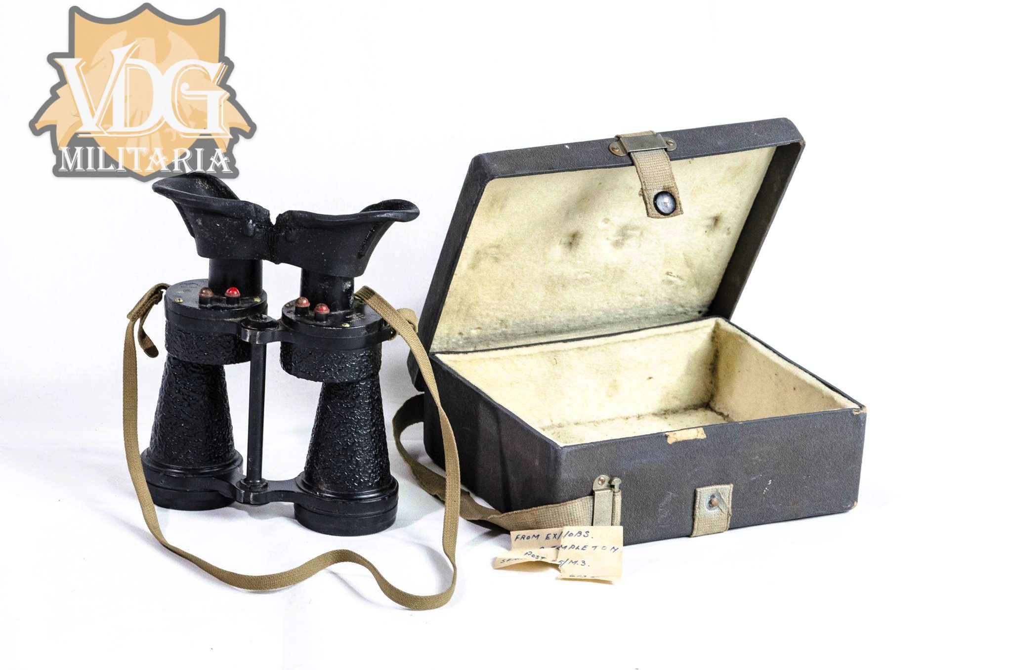 WW2 British RAF Ross of London 5x40 Night Binoculars Stamped x5 Bino Prism MkIV No7180 and 6E/383 B under with Case