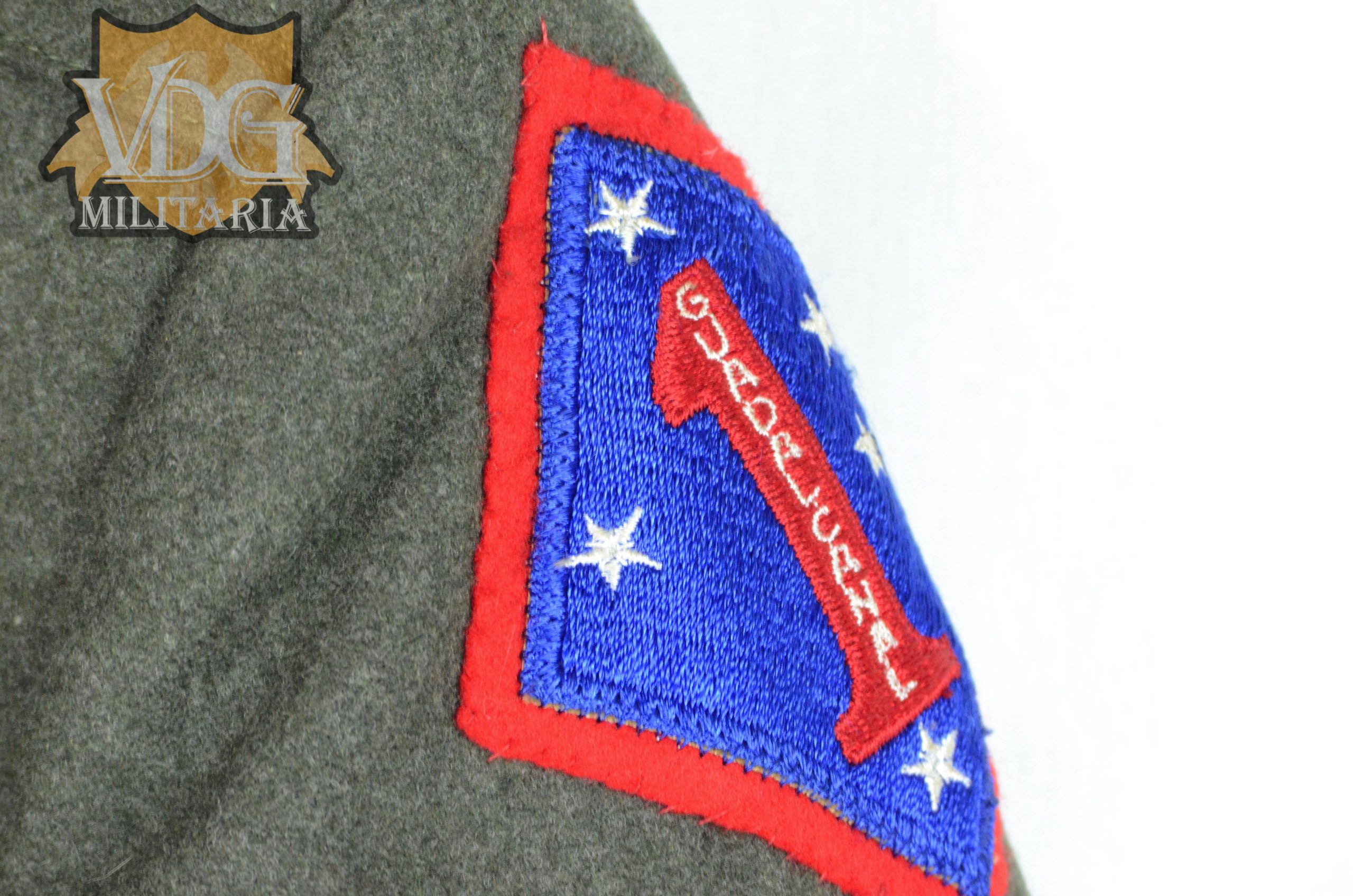 WW2 USMC Blooded 1st Guadalcanal Patched Dress Jacket with Awards - Image 5