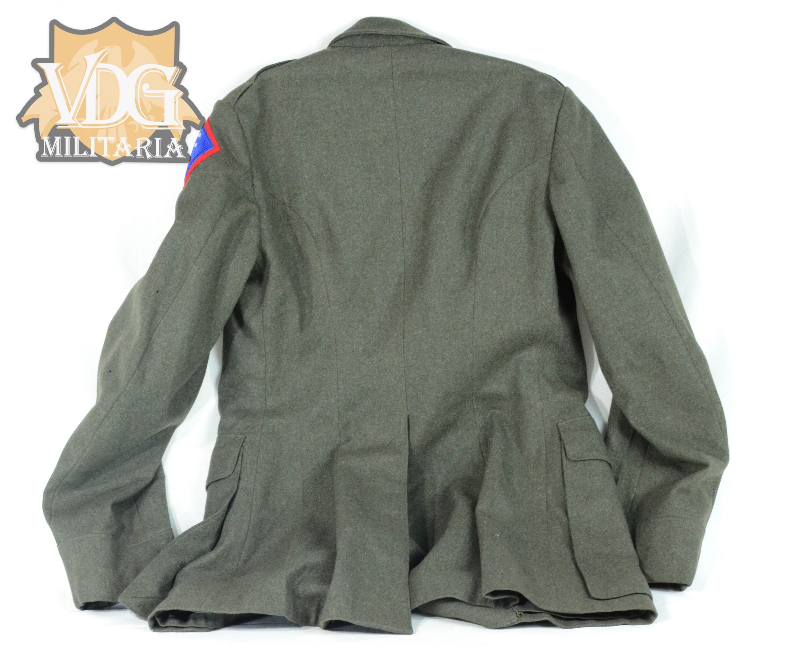WW2 USMC Blooded 1st Guadalcanal Patched Dress Jacket with Awards - Image 11