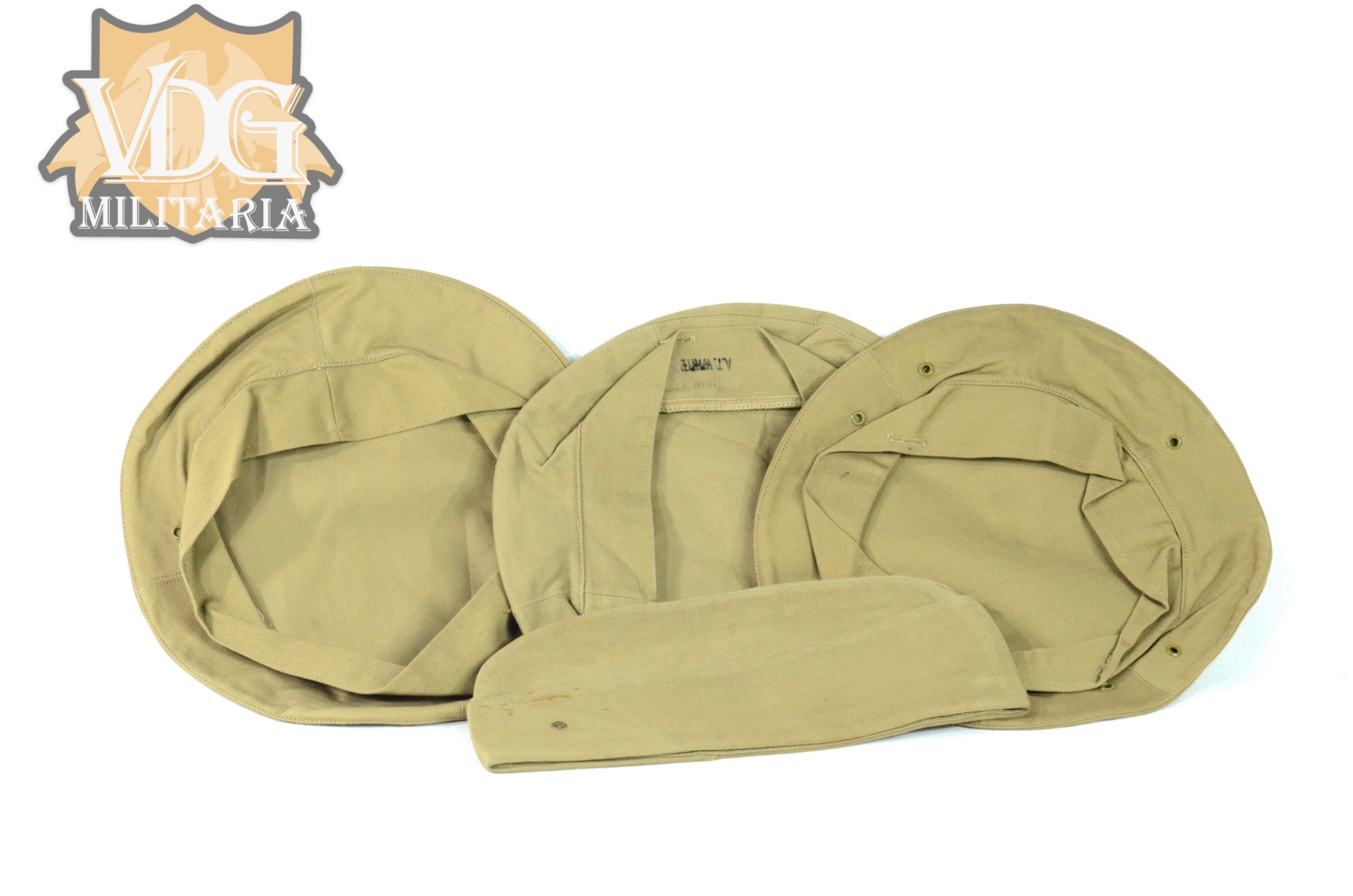 WW2 USMC Headgear Grouping-3 Visor Covers and Garrison Cap - Image 2