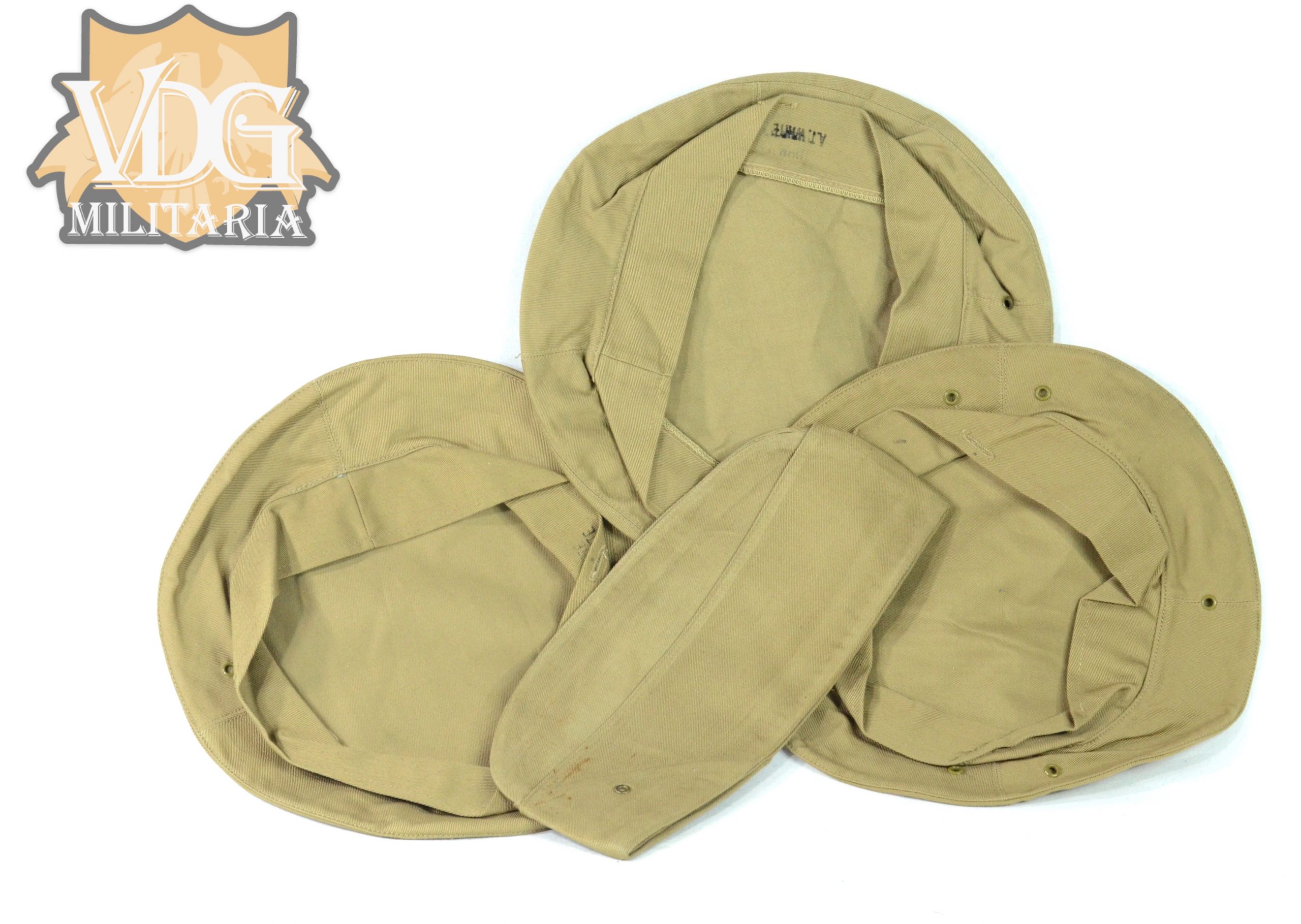 WW2 USMC Headgear Grouping-3 Visor Covers and Garrison Cap