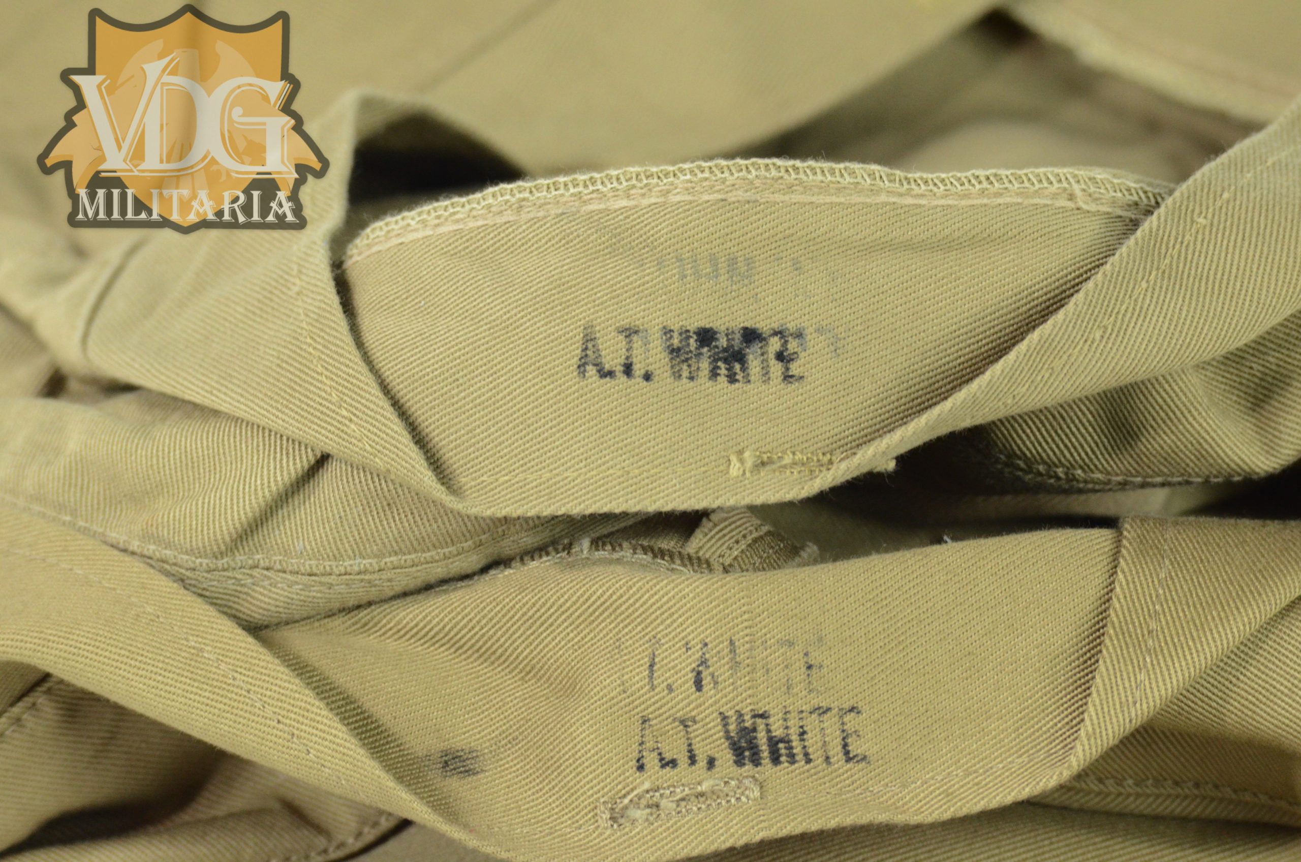 WW2 USMC Headgear Grouping-3 Visor Covers and Garrison Cap - Image 5