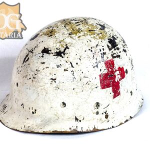 WW2 US Navy Corpsmans USN M1 White Helmet Liner with Medic Red Cross - Image 12