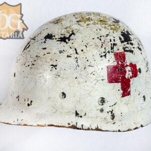 WW2 US Navy Corpsmans USN M1 White Helmet Liner with Medic Red Cross