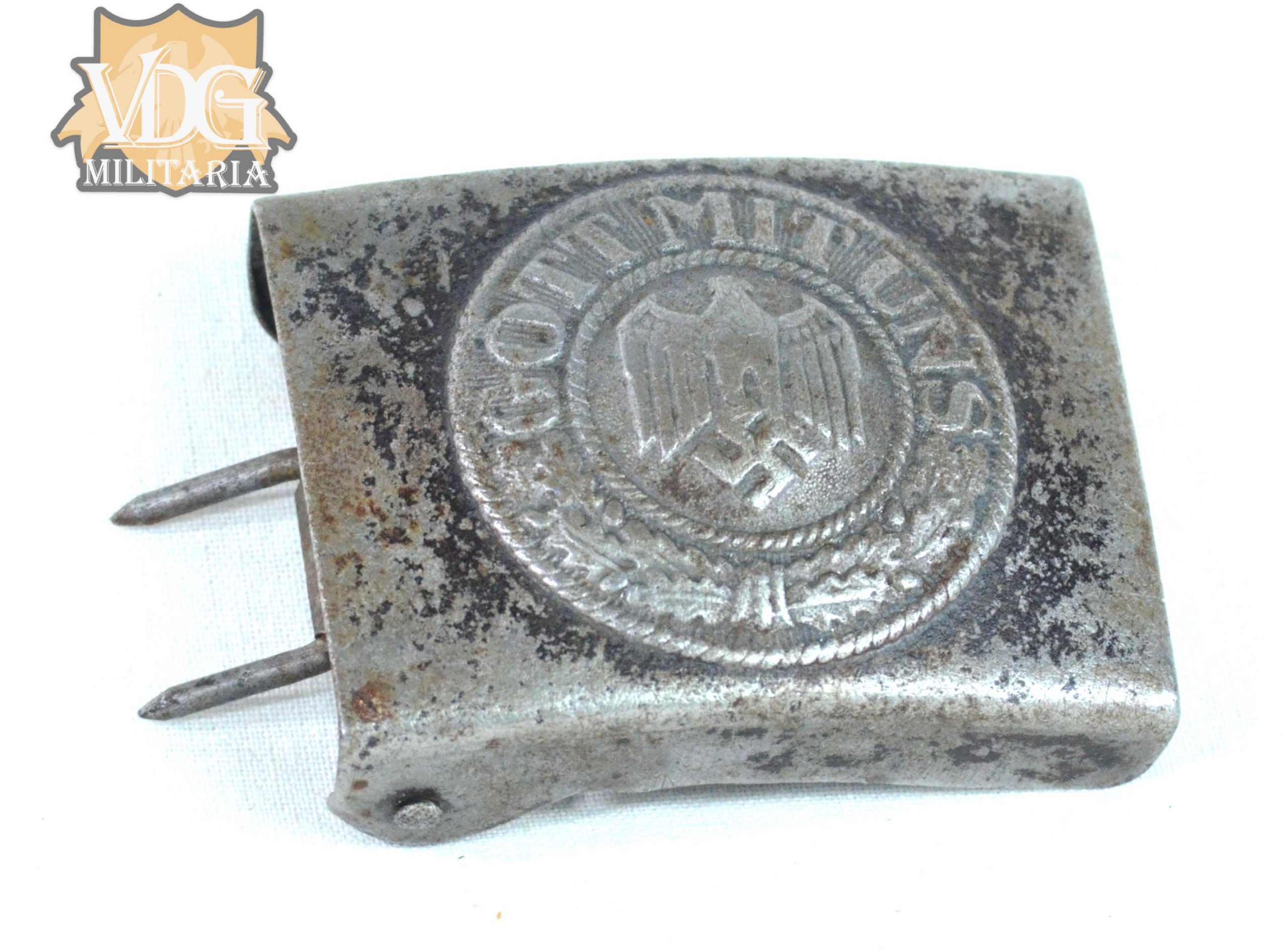 WW2 German Steel Kriegsmarine Belt Buckle - Image 3