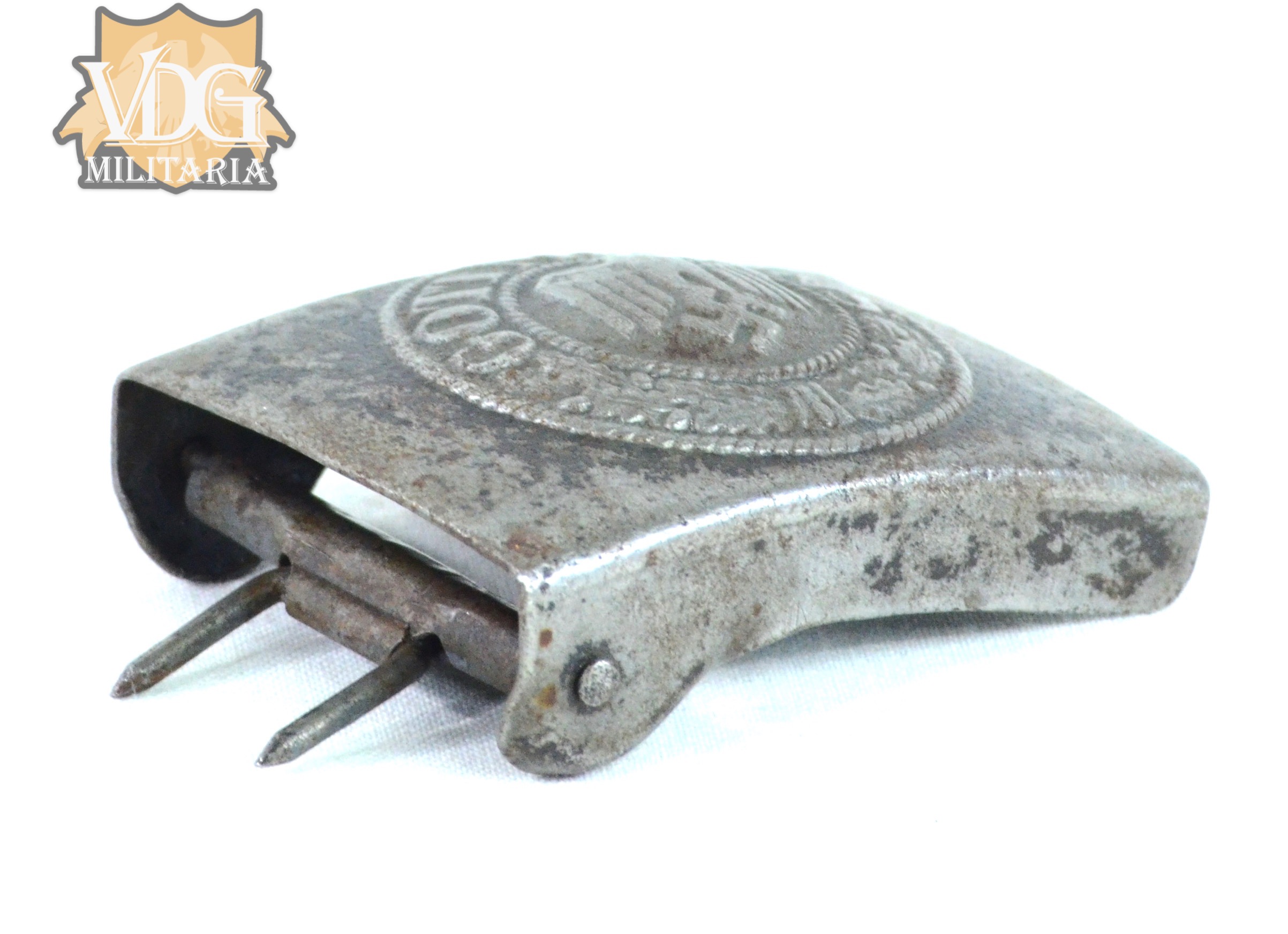WW2 German Steel Kriegsmarine Belt Buckle - Image 4