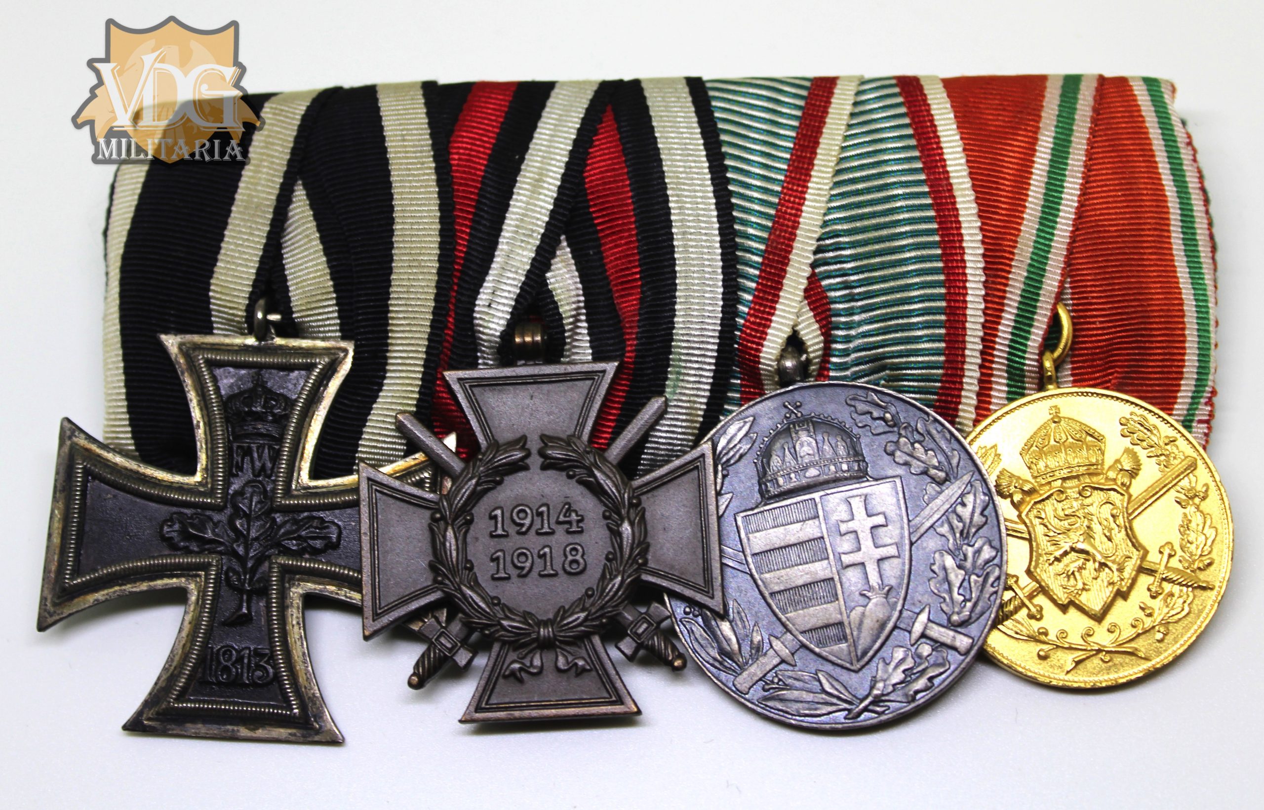 WW1 German/Austrian/Bulgarian Eastern Front 4 Place Medal Bar - Image 16