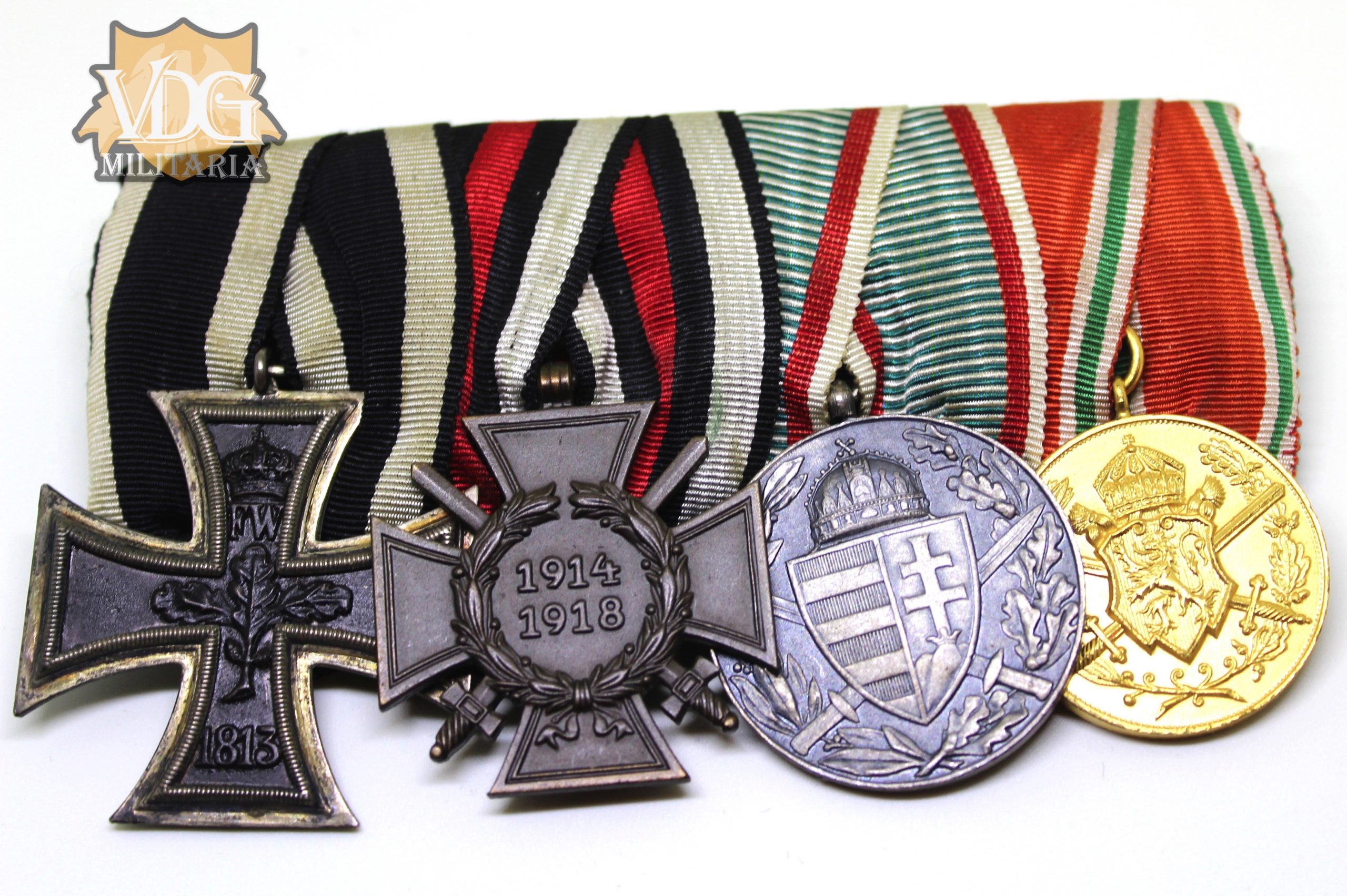 WW1 German/Austrian/Bulgarian Eastern Front 4 Place Medal Bar