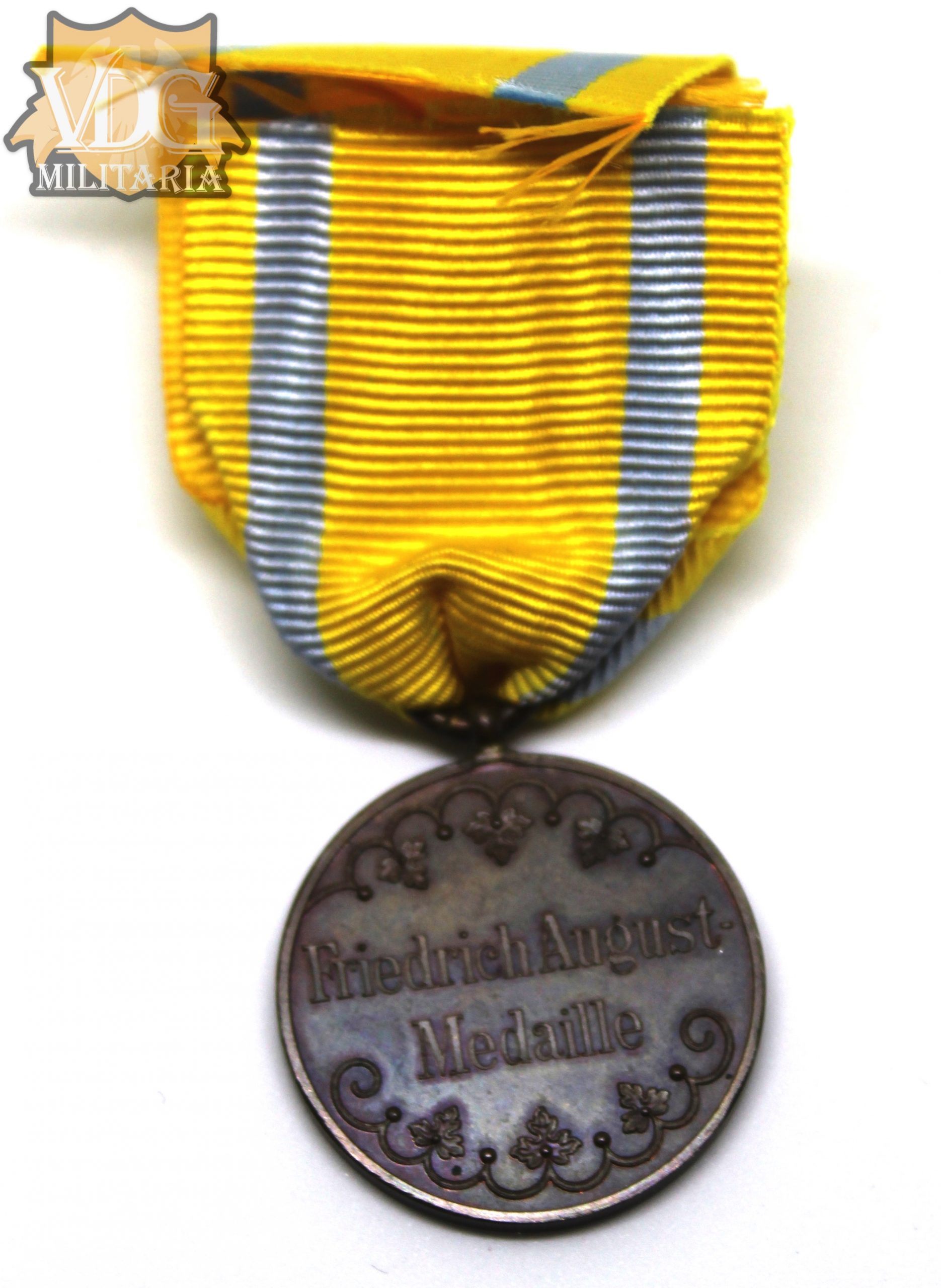 WW1 German Saxon Friedrich August Medal (Replacement Ribbon) - Image 4