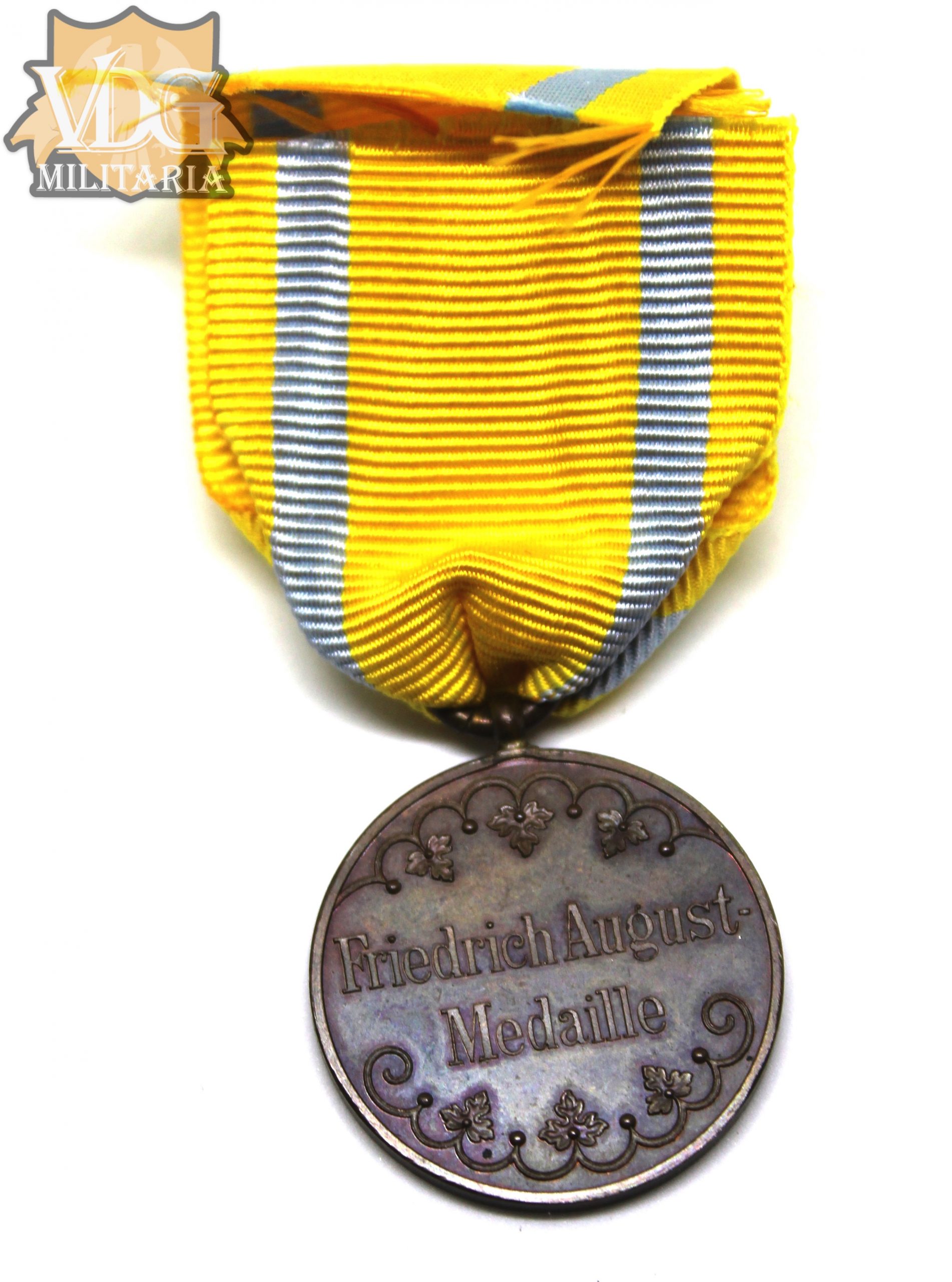 WW1 German Saxon Friedrich August Medal (Replacement Ribbon) - Image 3
