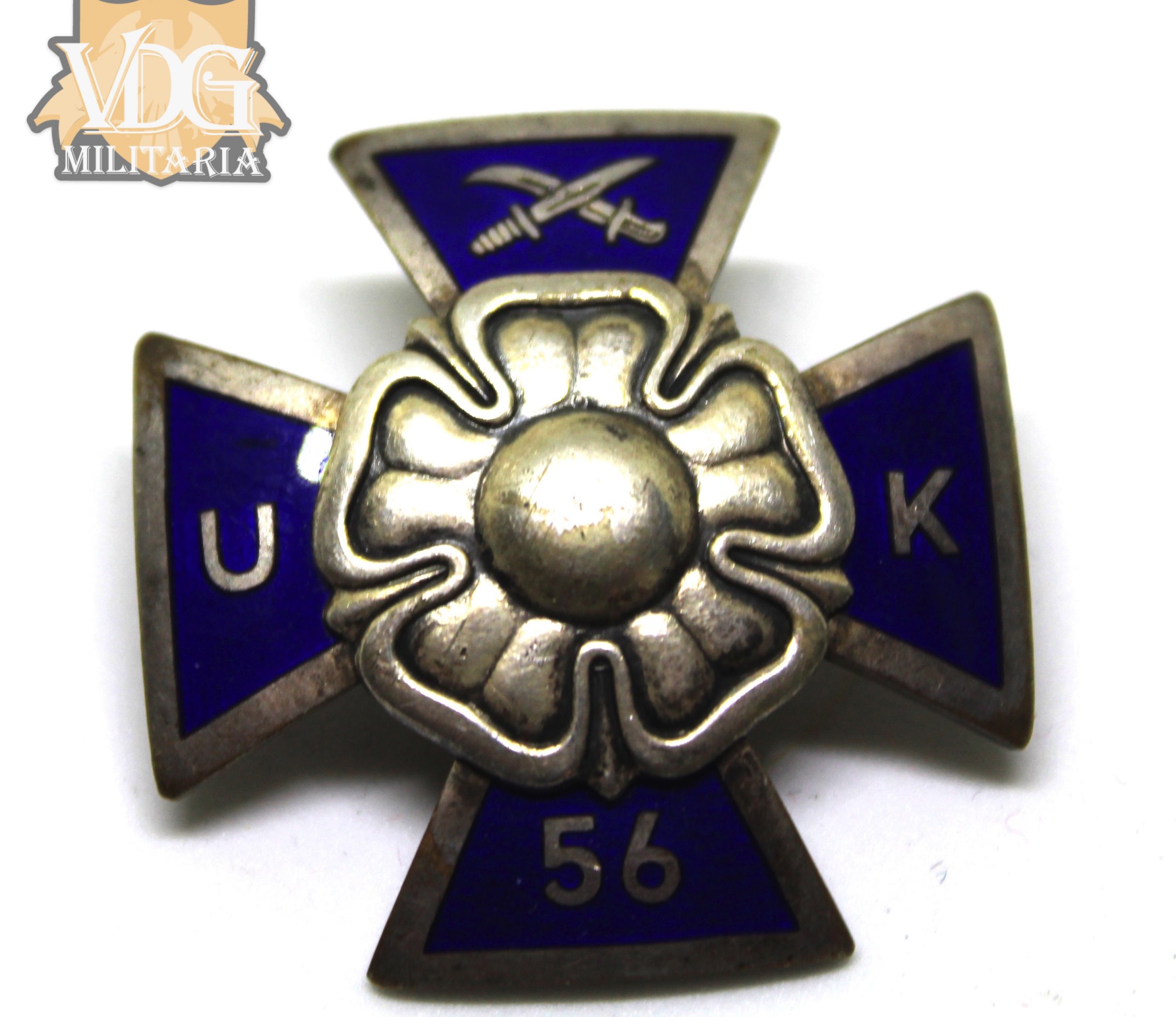 WW2 Finnish Reserve Officer School Course 56 Badge (Suomen Reserviupseerikoulu)-Named "Huttunen M,"