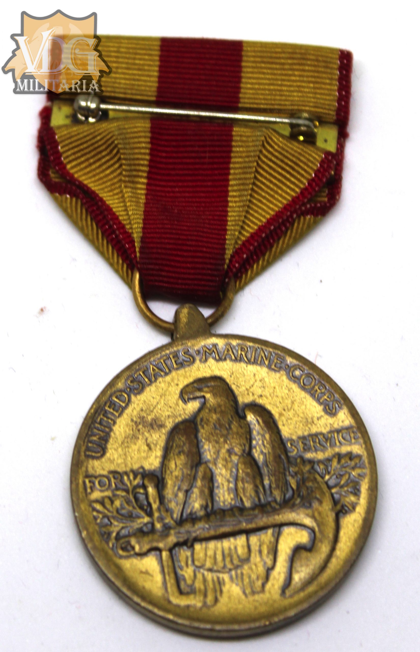 US Marine Corps Expeditionary Medal-Crimp Brooch - Image 4